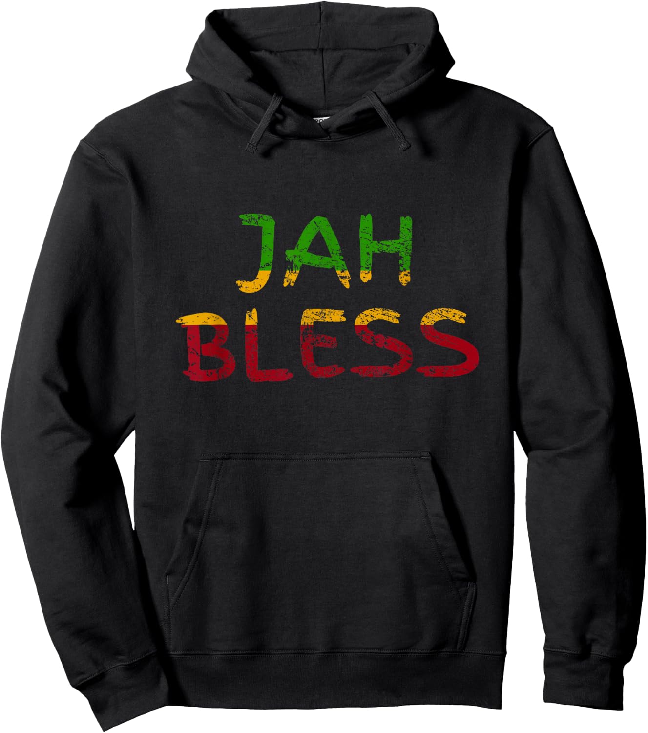 Jah Bless Rastafari Jamaica Retro Gift Hoodie - Hoodie | Black