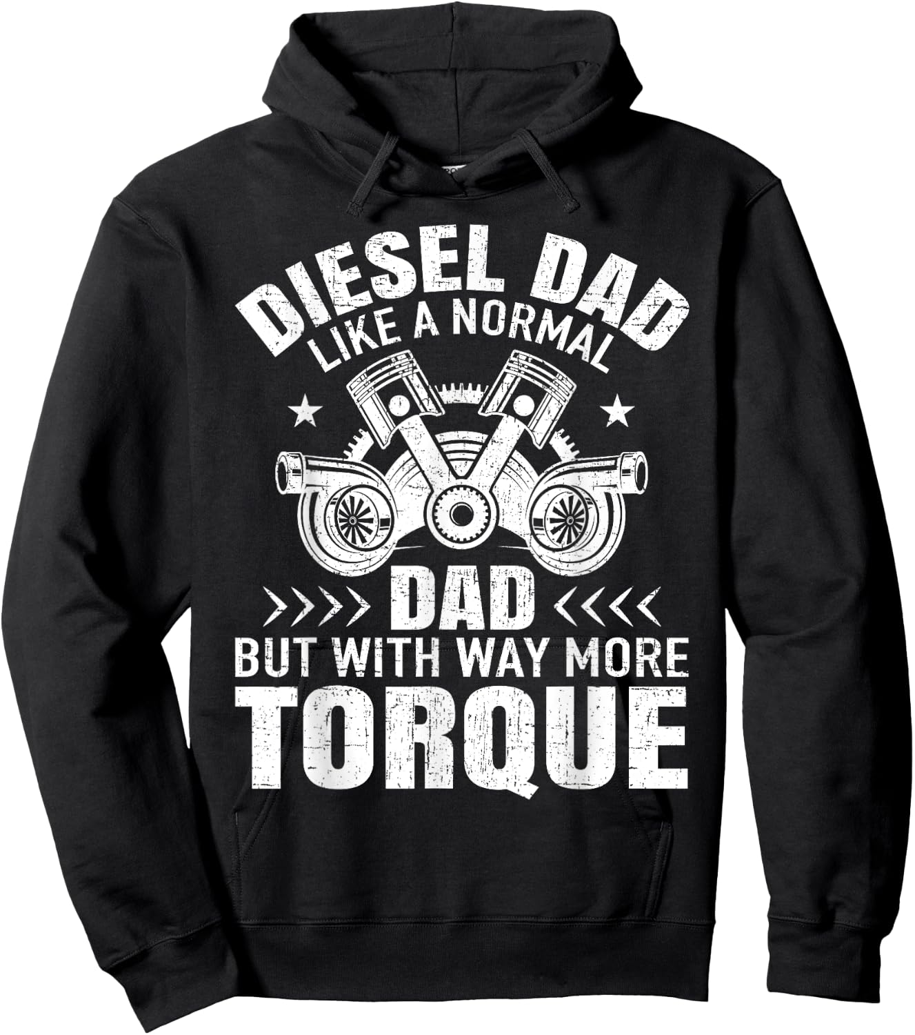 Diesel Mechanic Dad Automobile Fathers Day Hoodie - Hoodie | Black