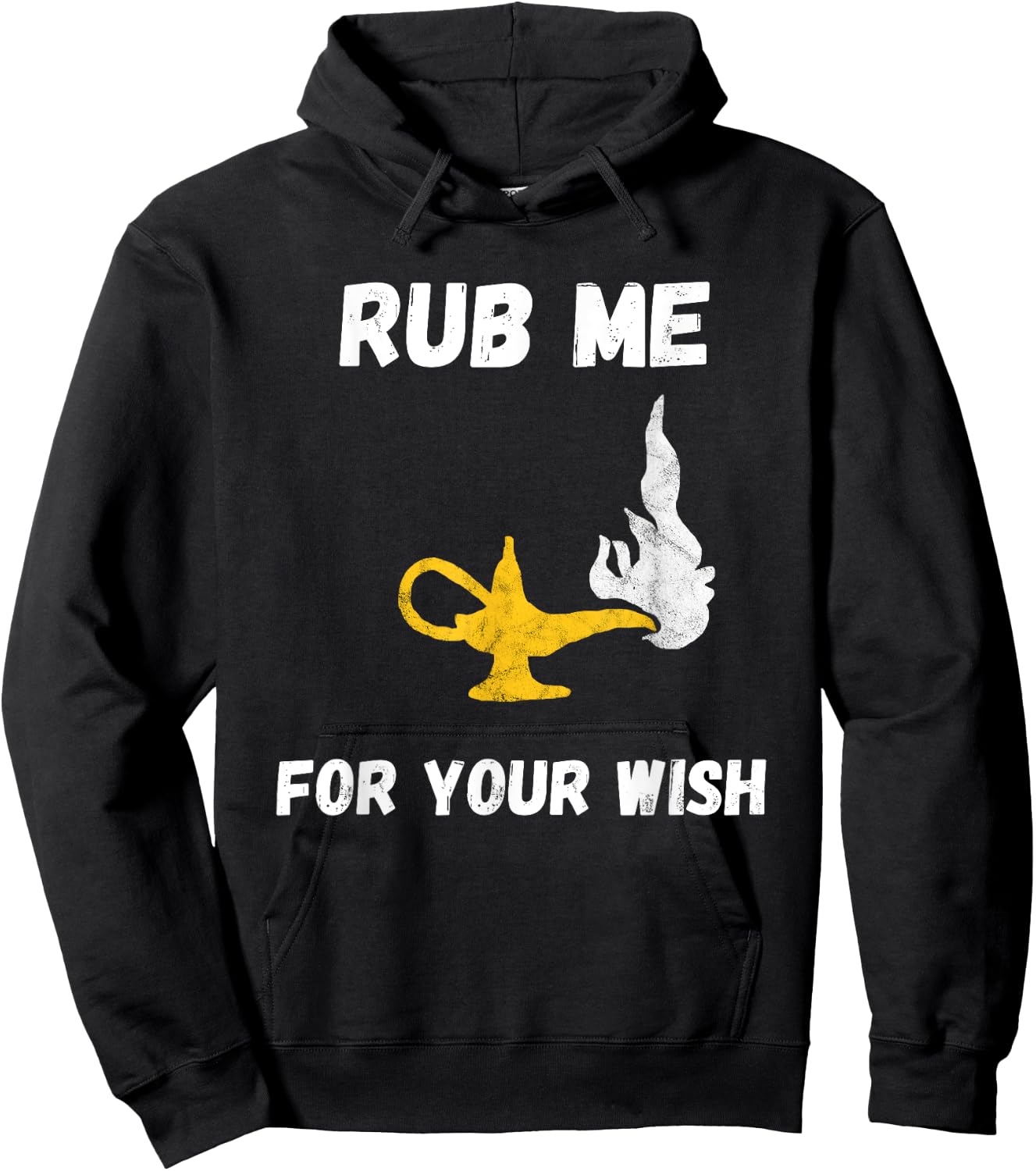 Funny Genie Lamp Rub Me Wishes Aladin Costume Hoodie - Hoodie | Black