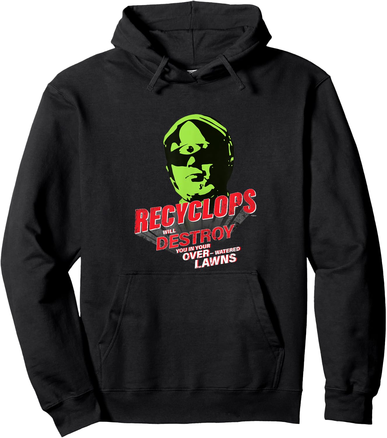 The Office Dwight Schrute Recyclops Over-Watered Lawn Hoodie - Hoodie | Black