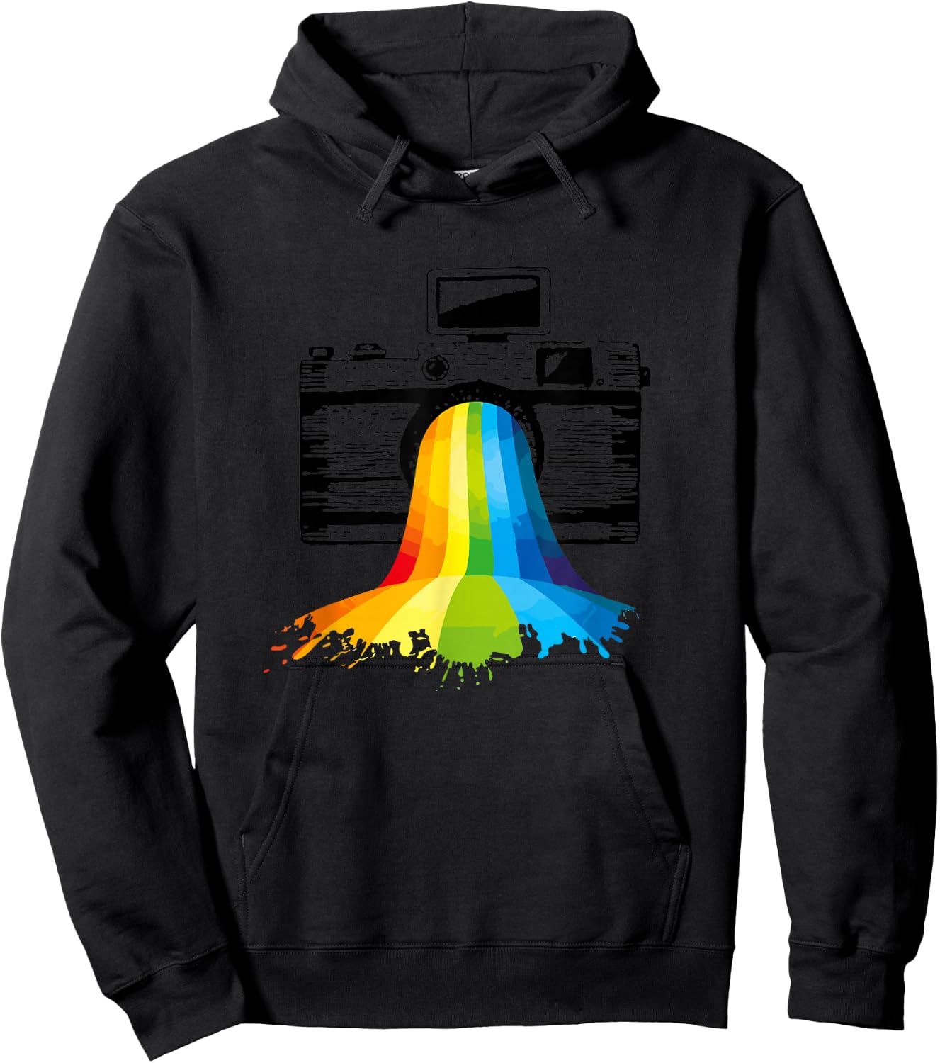 Photography Art Camera Rainbow Photographer Gift Hoodie - Hoodie | Black