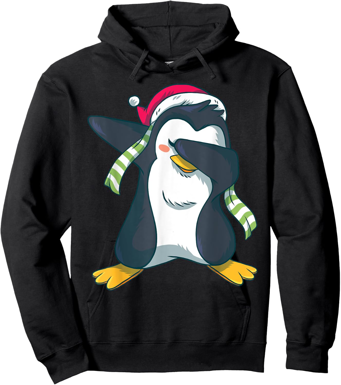 Christmas Pajama Penguin Dabbing Shirt Funny Family Pajamas Hoodie - Hoodie | Black