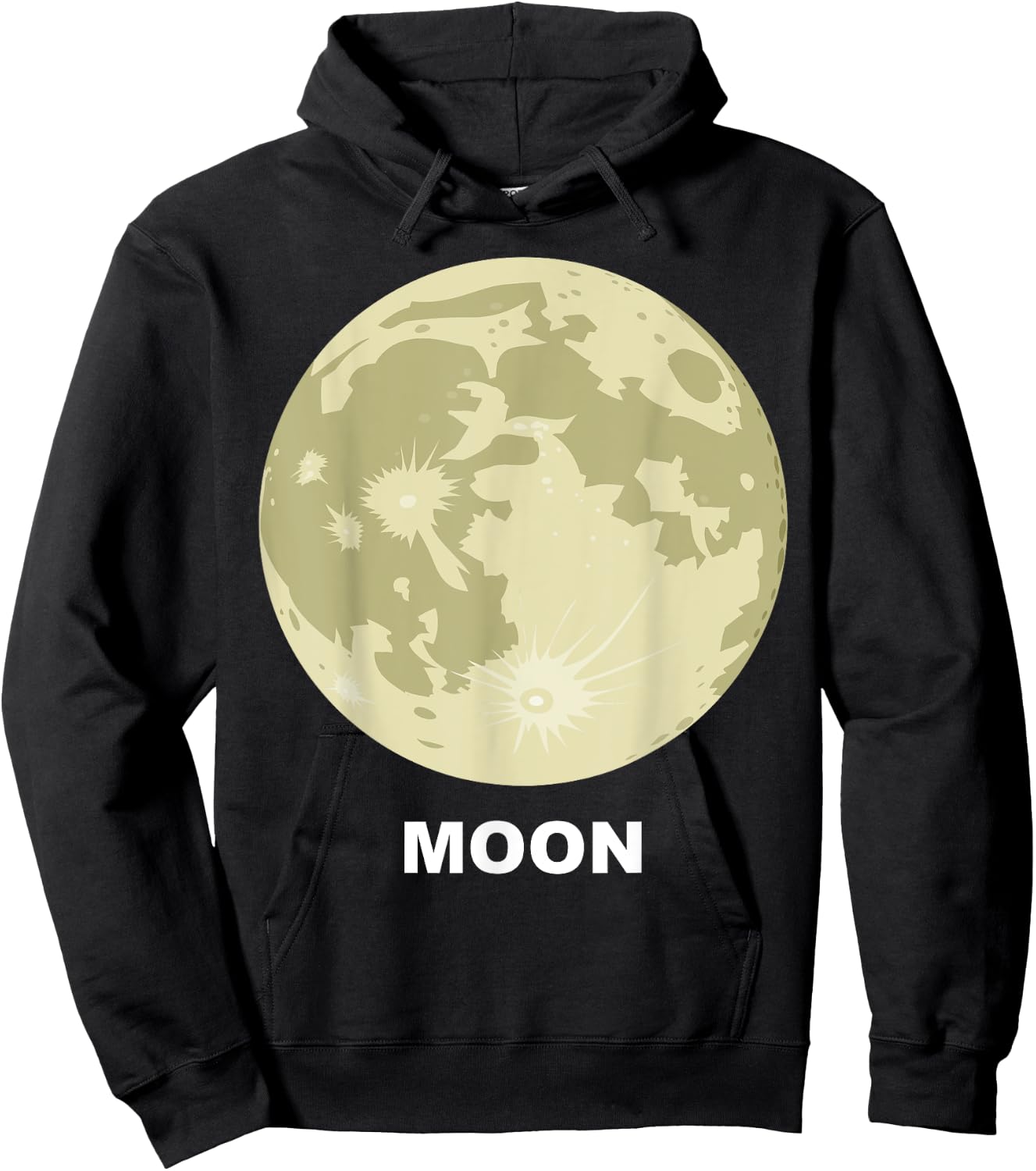 Solar System Group Costumes - Giant Earth's Moon Costume Hoodie - Hoodie | Black