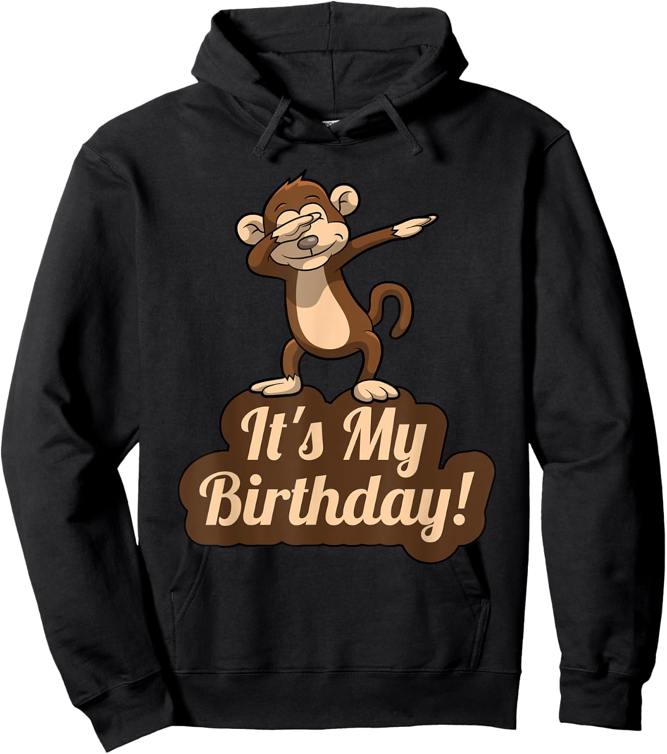 It's My Birthday Dabbing Monkey , Women, Kids Hoodie - Hoodie | Black
