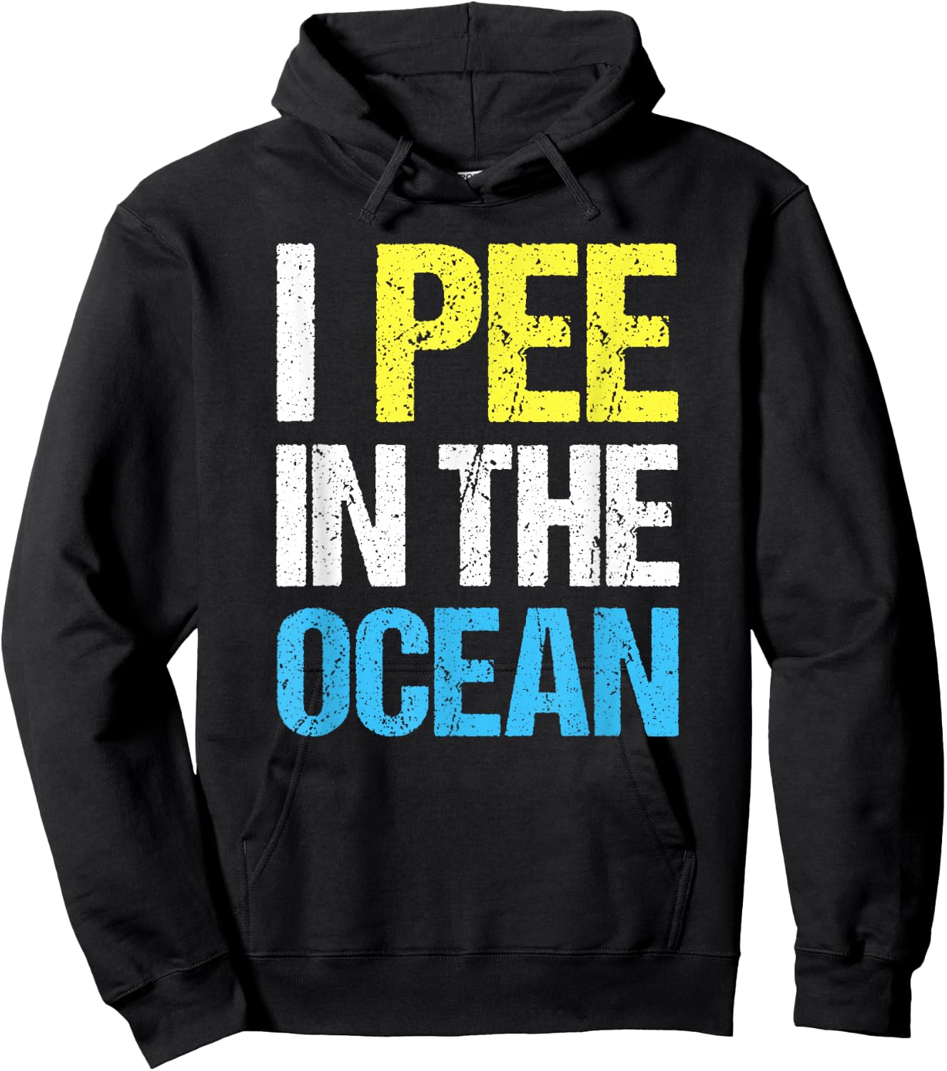 I Pee in The Ocean Funny Beach Vacation Hoodie - Hoodie | Black
