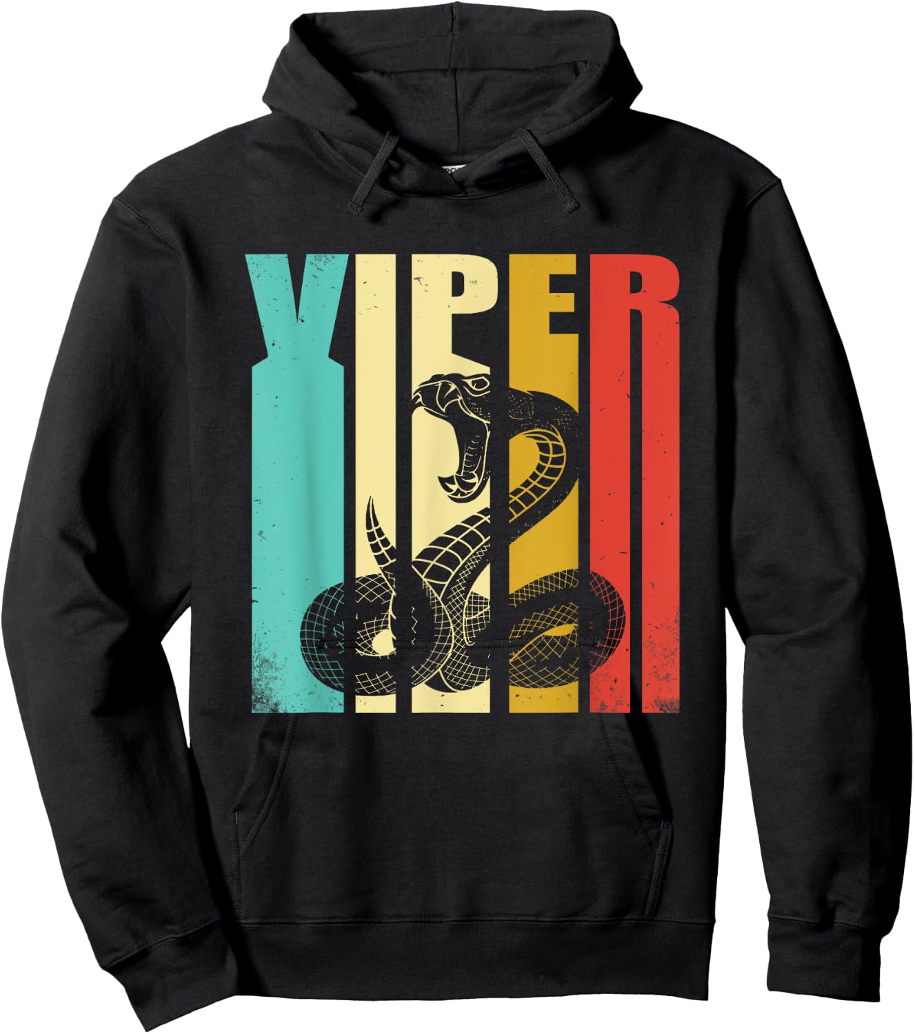 Vintage Viper Shirt Snake Hoodie - Hoodie | Black
