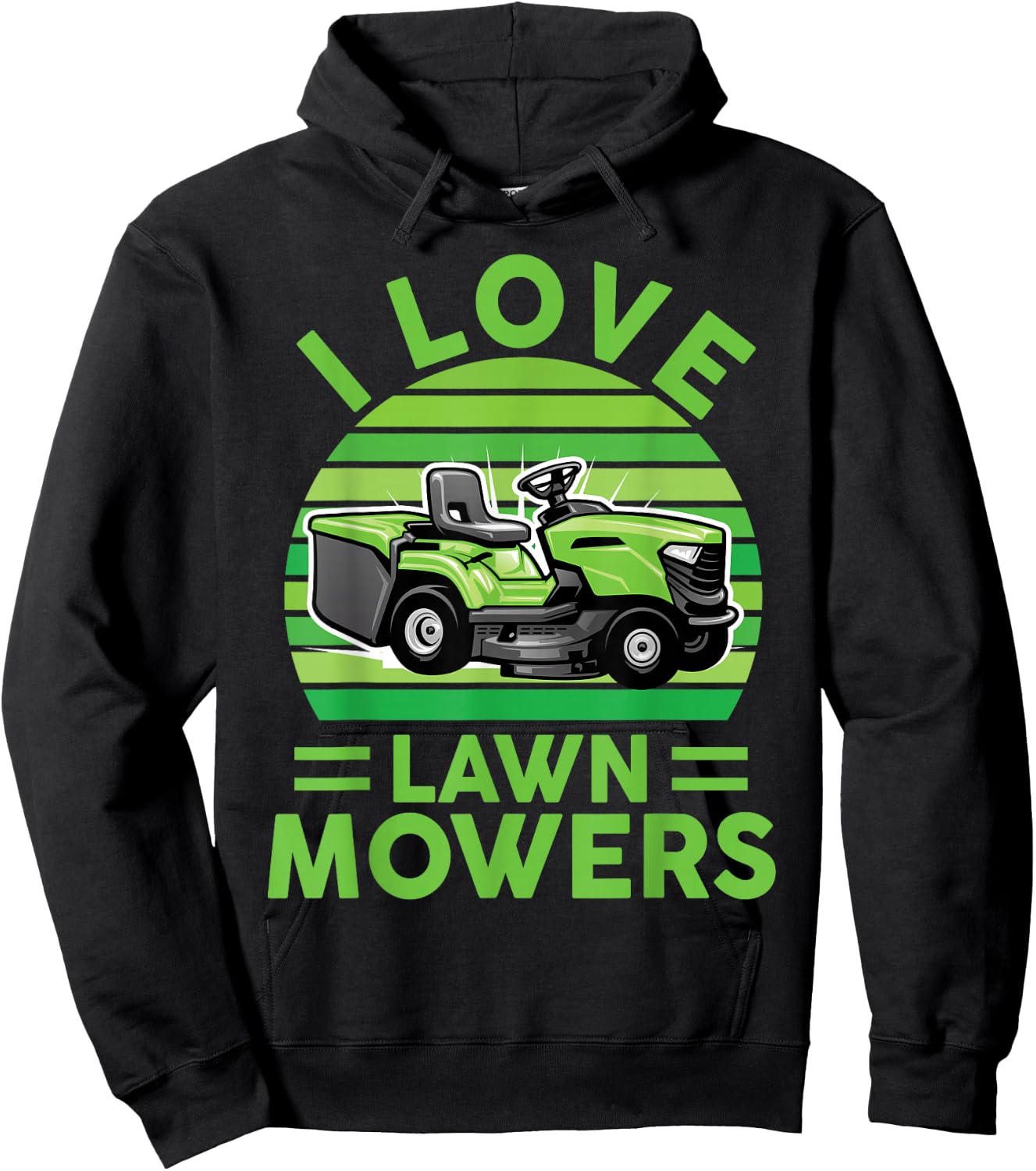 Boys I Love Lawnmower Funny Lawn Mowing Gardener Kid Toddler Hoodie - Hoodie | Black