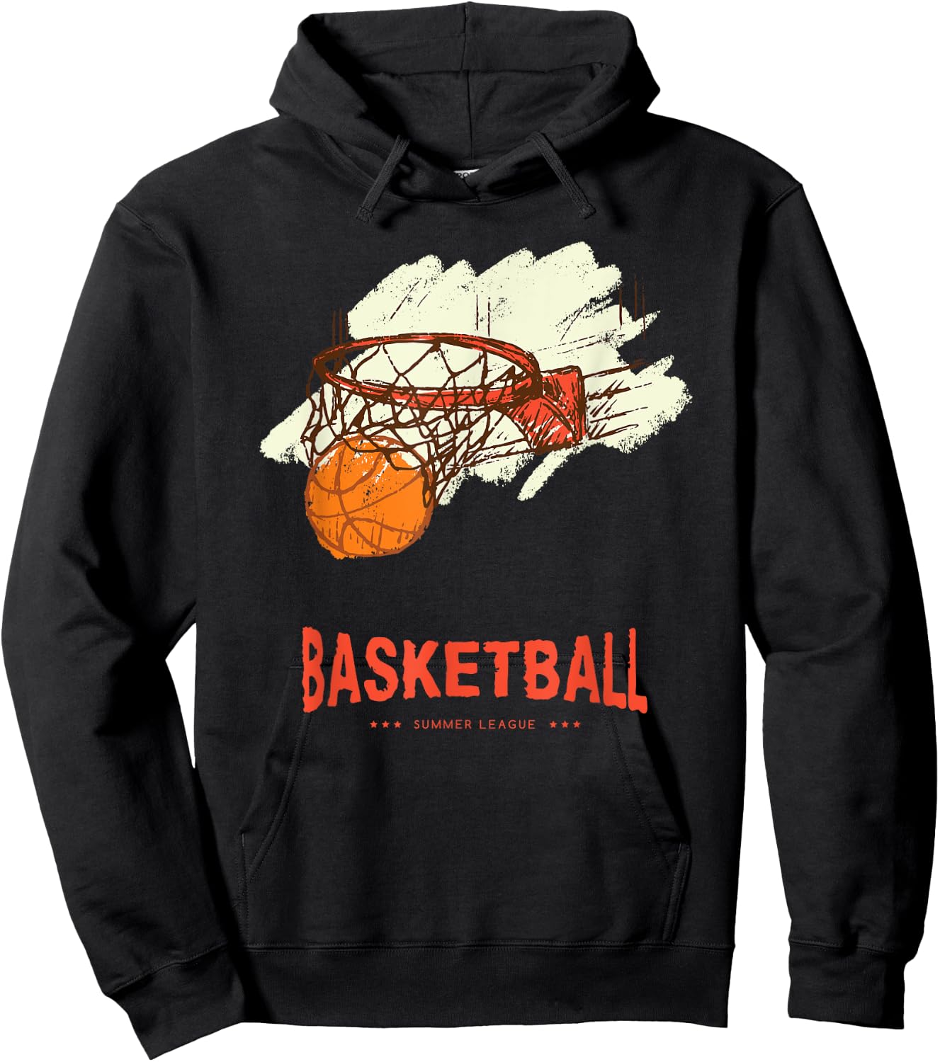 Basketball USA Summer Basketball Fans Men Women Girls Kids Hoodie - Hoodie | Black