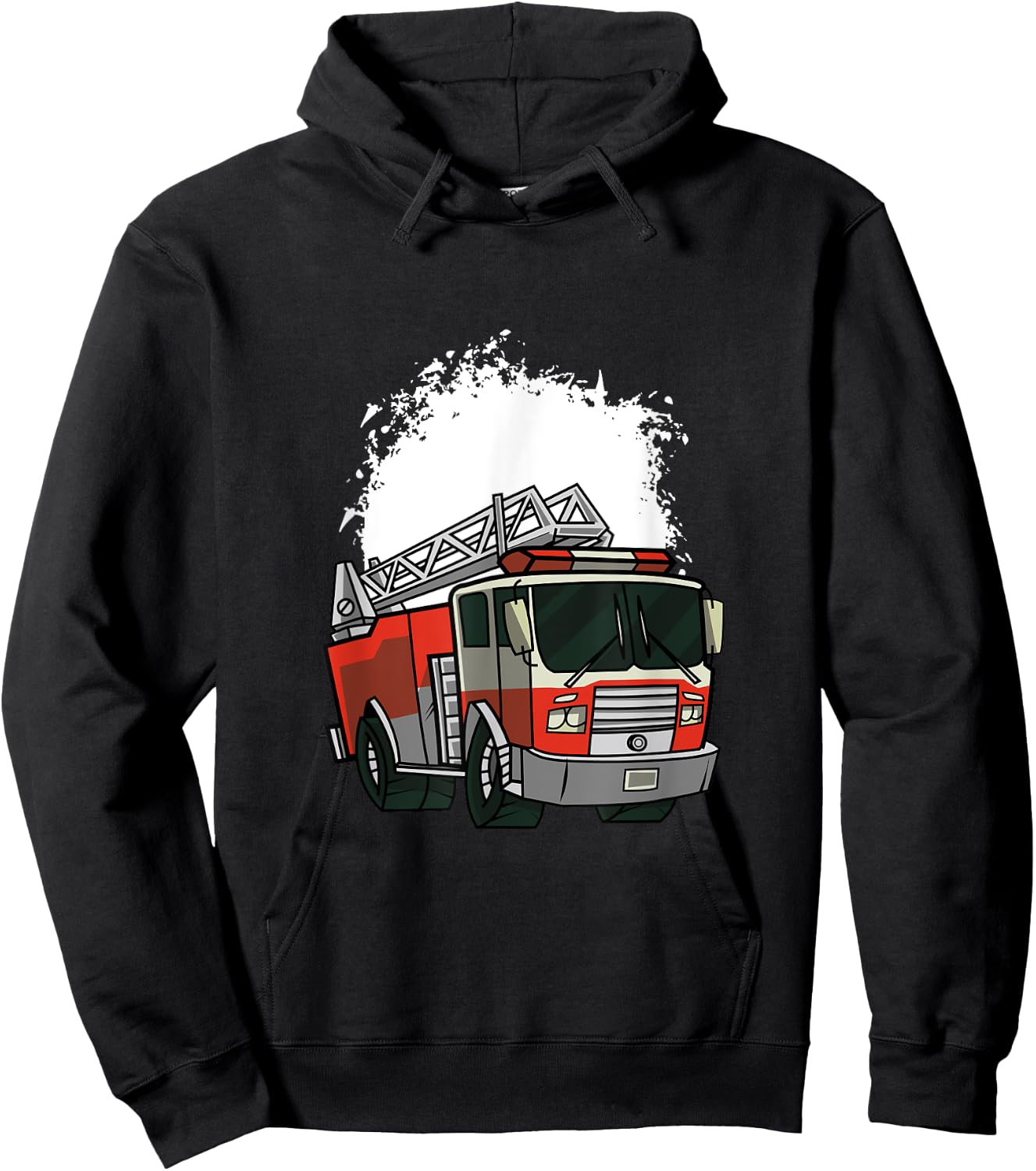 First Responder Fireman Truck Men Women Kids Hoodie - Hoodie | Black