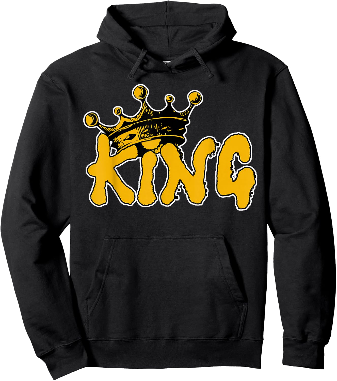 King Crown Gold - Graffiti Design Hoodie - Hoodie | Black