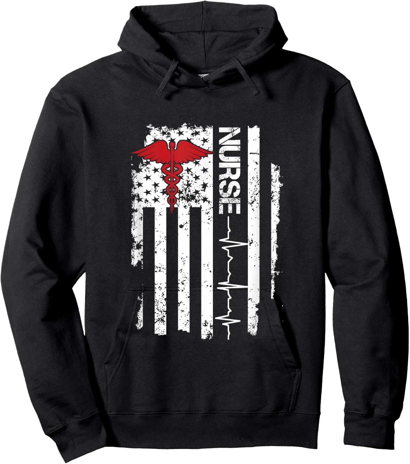 Pulse Nurse Paramedic United States Nurse Medic Hoodie - Hoodie | Black