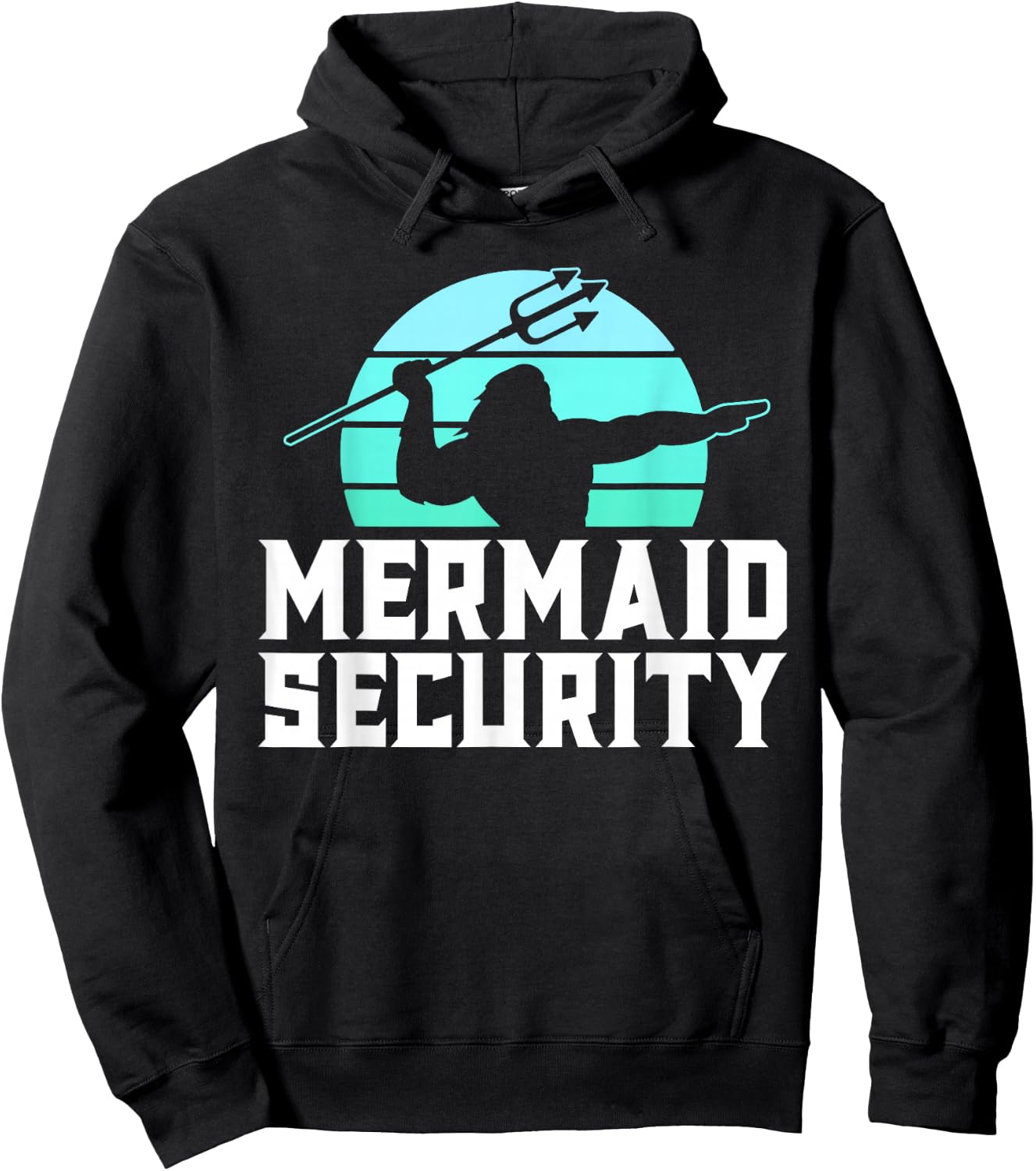 Mermaid Security Vintage Water Polo Shirts Men Swim Gift Hoodie - Hoodie | Black