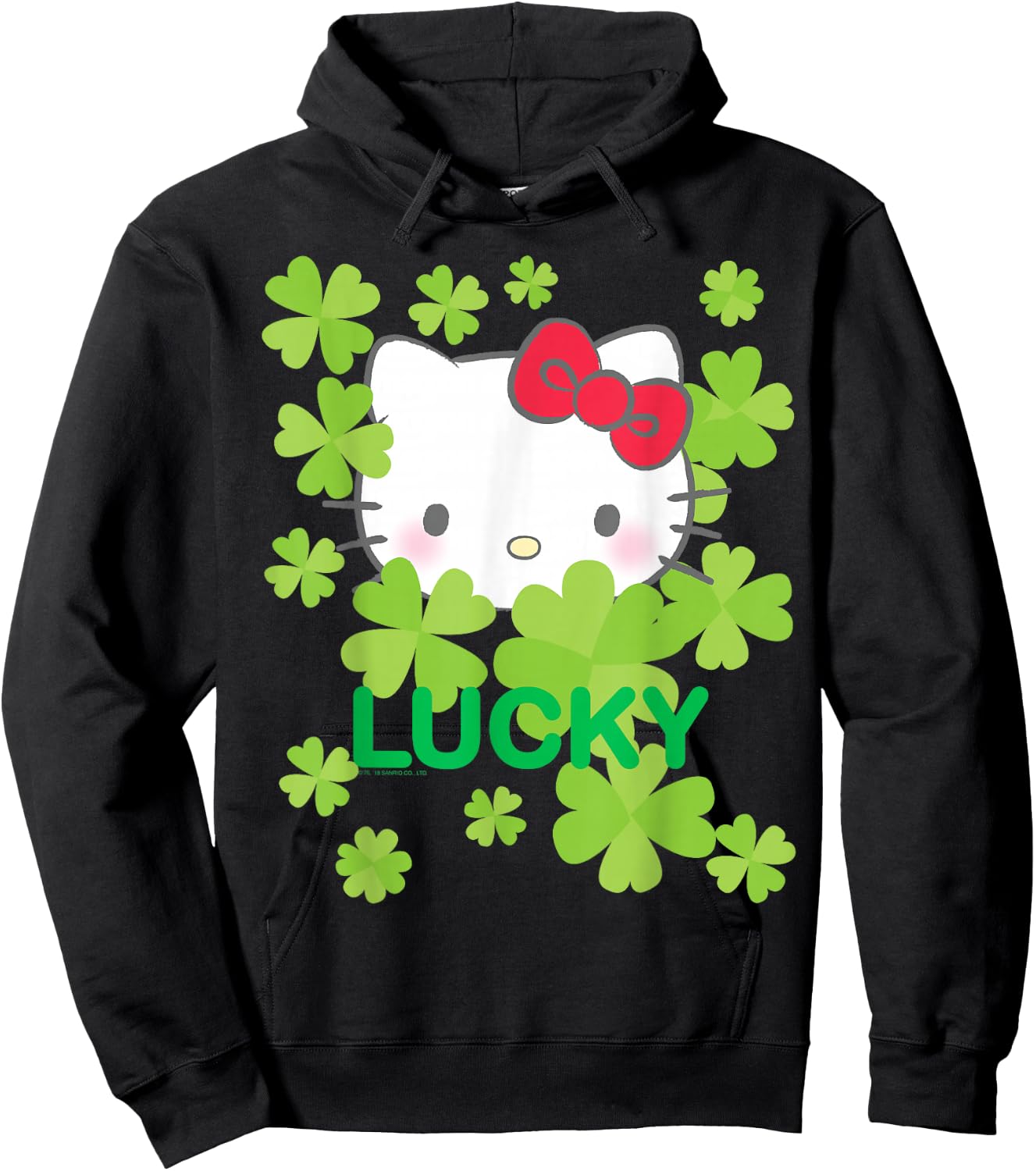 Hello Kitty Lucky Clover St. Patrick's Day Shirt Hoodie - Hoodie | Black