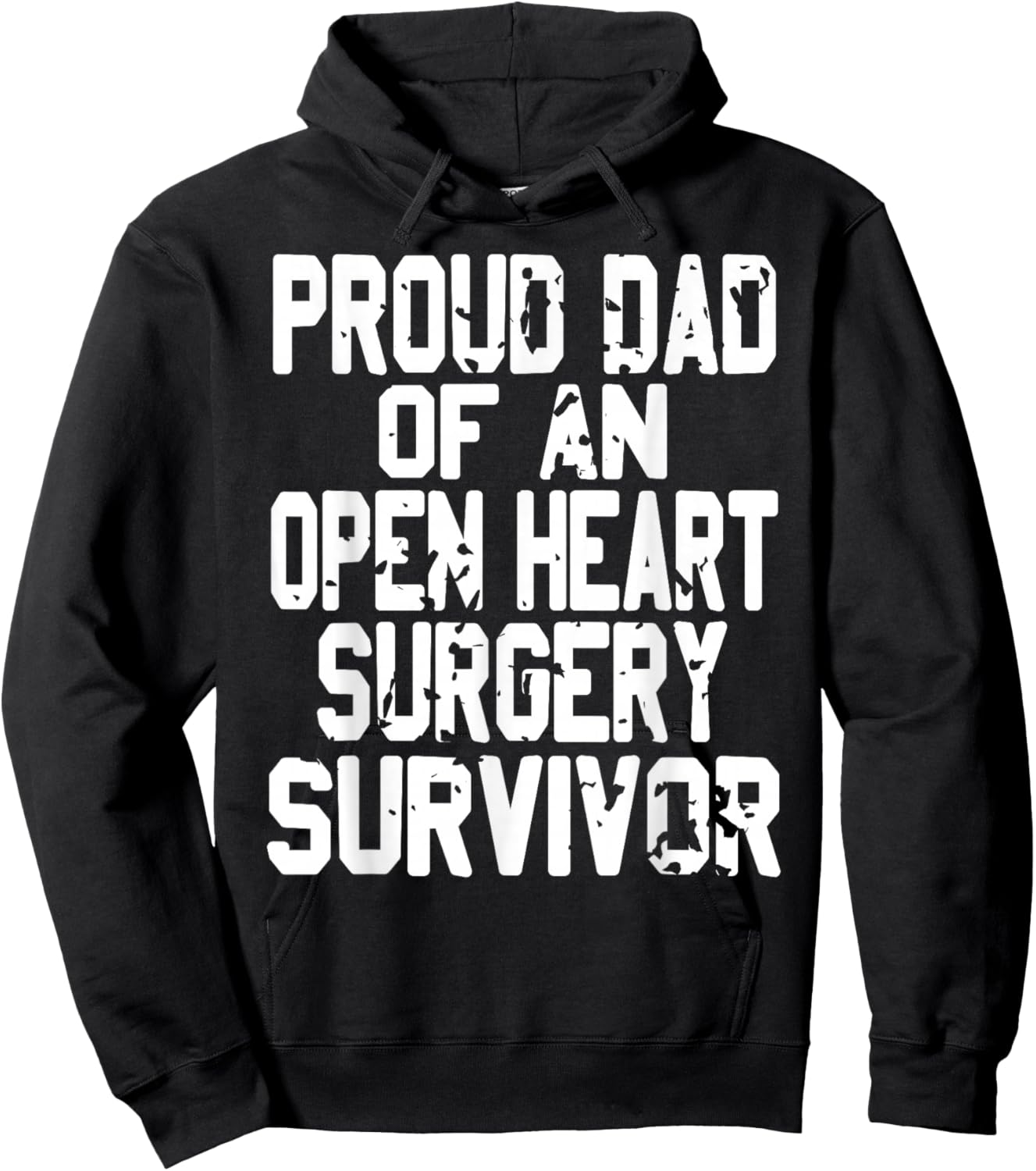 Proud Dad of Open Heart Surgery Survivor Pride Hoodie - Hoodie | Black