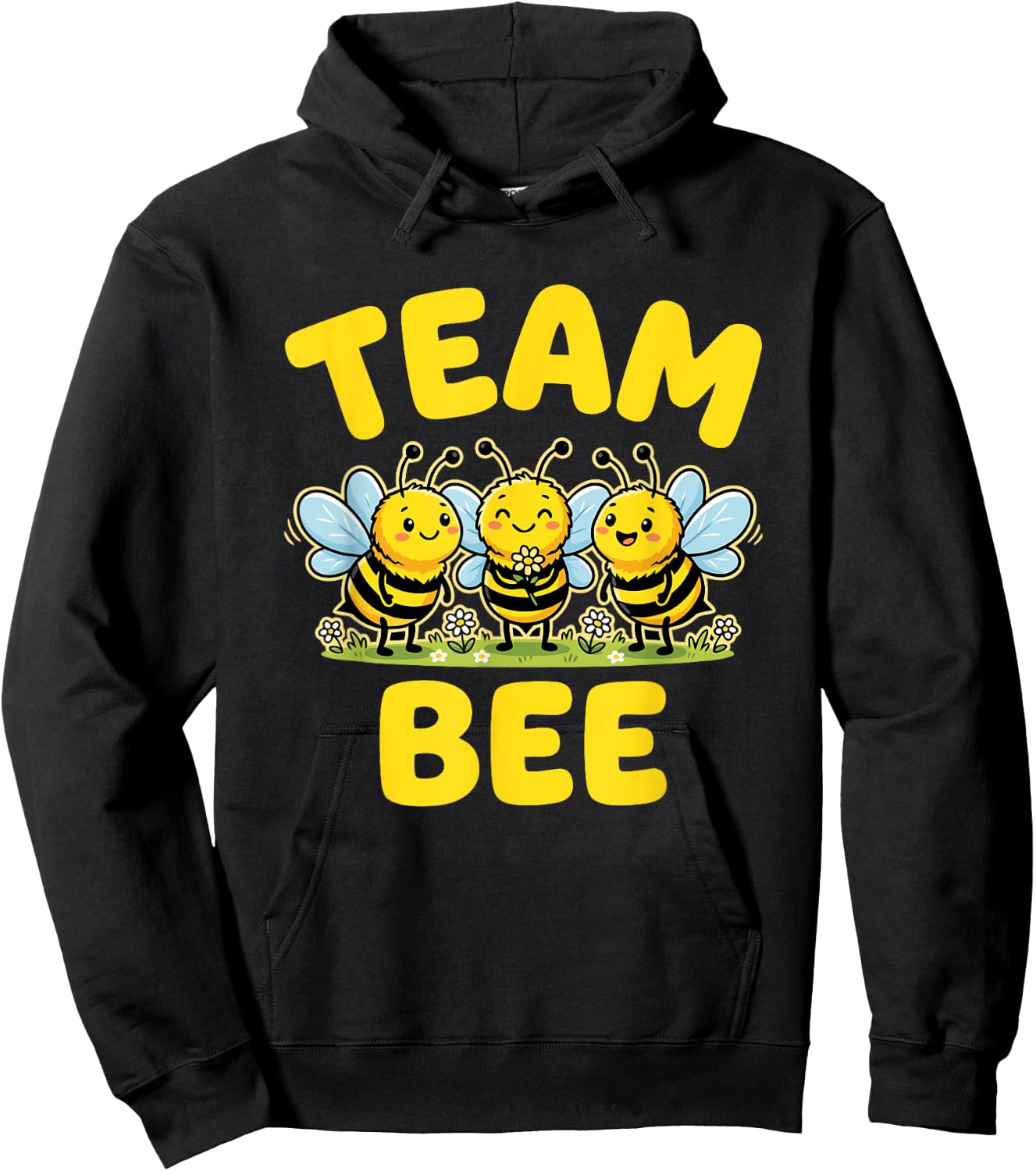 Team Bee Cute Bees Funny Matching Group Design Hoodie - Hoodie | Black