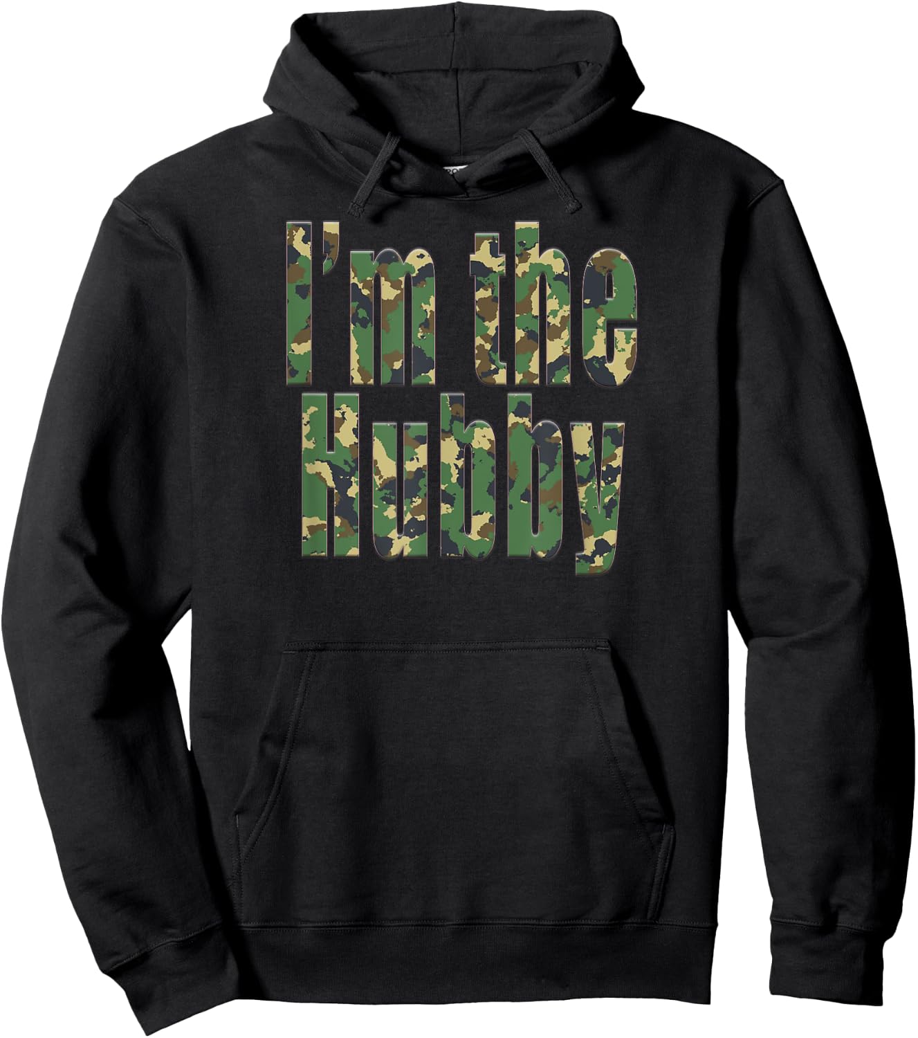 I'm the Hubby Camo for the Husband or Groom-to-Be Hoodie - Hoodie | Black