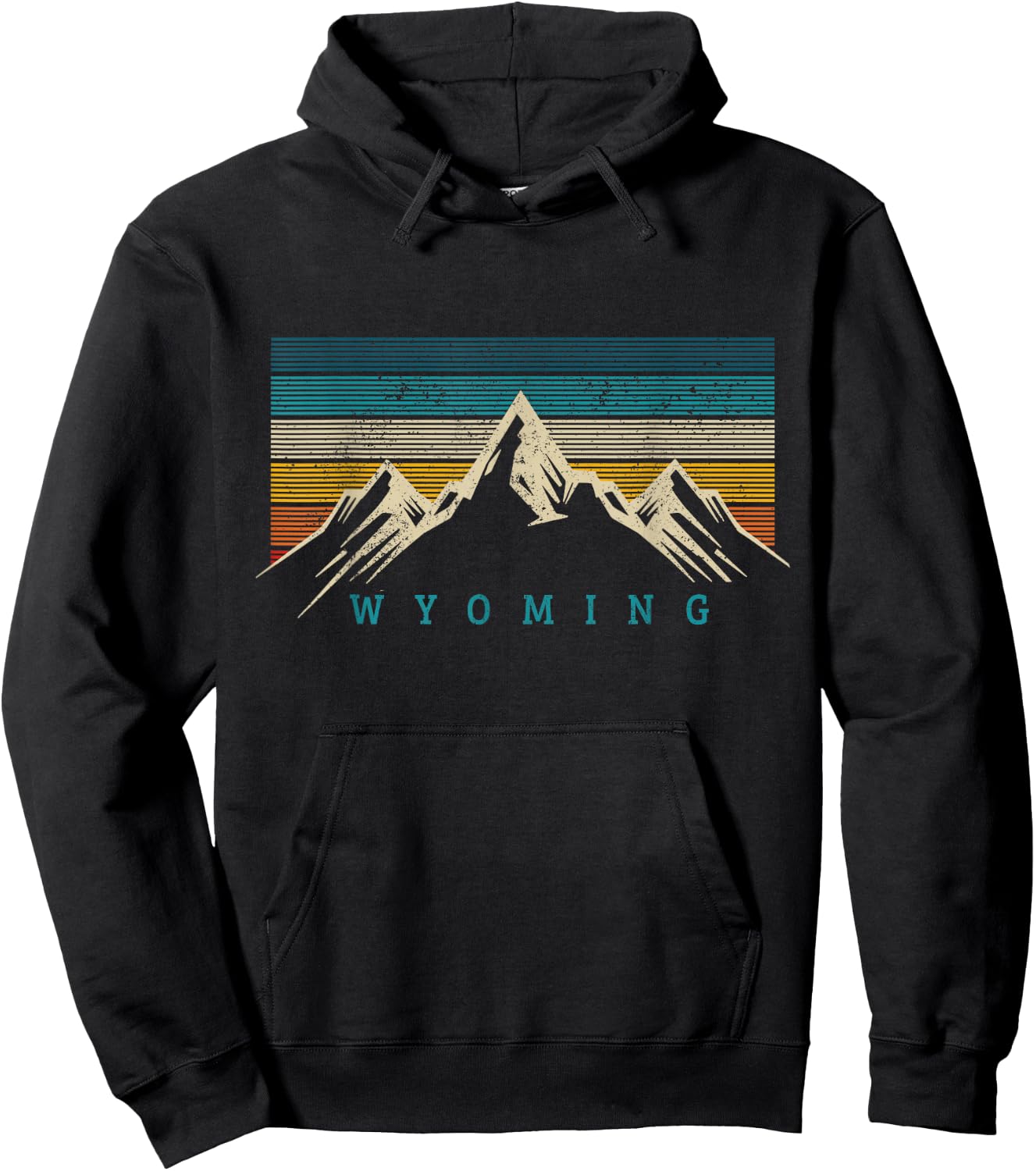 Wyoming Vintage Black Wyoming Hoodie - Hoodie | Black