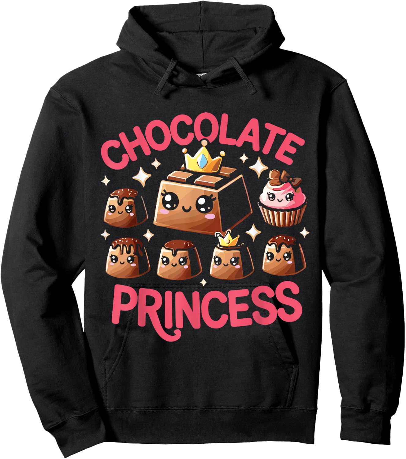 Chocoholic Chocolate Princess Chocolate Milk Hoodie - Hoodie | Black