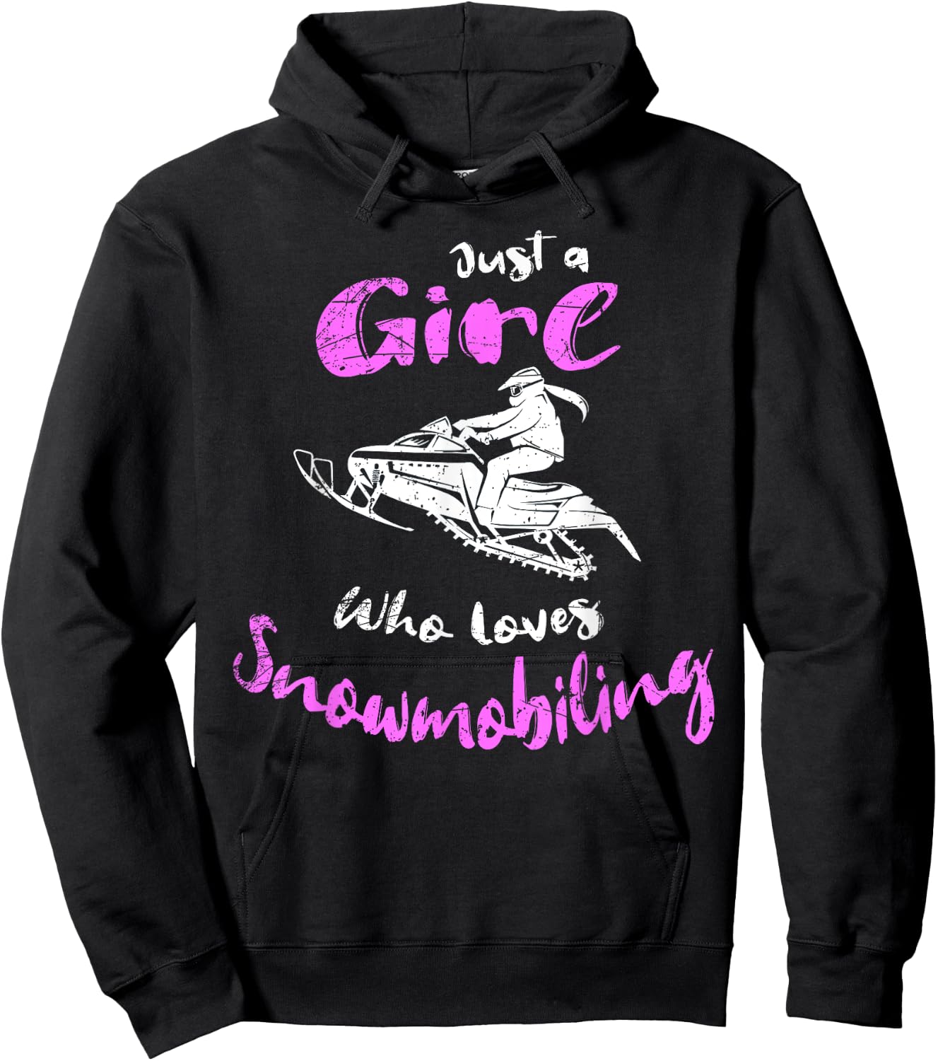 Just A Girl Who Loves Snowmobiling Snowmobile Girl Costume Hoodie - Hoodie | Black