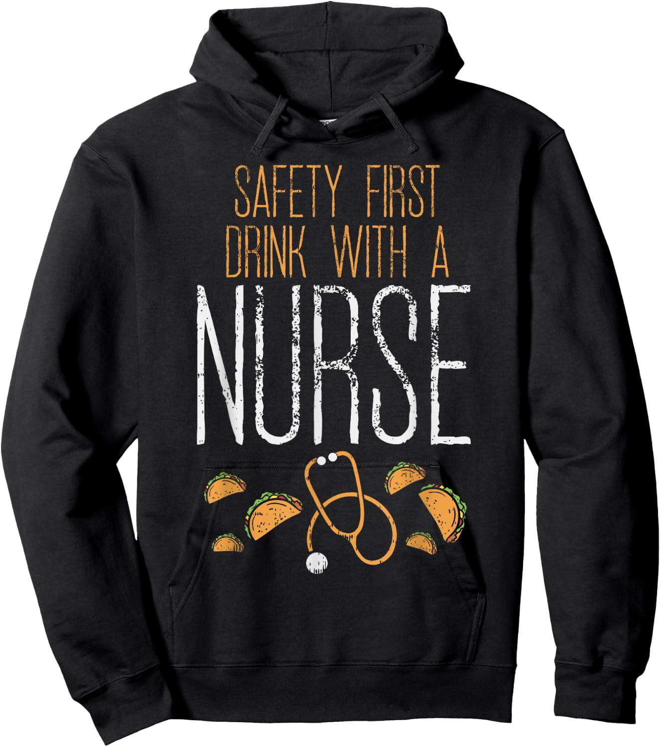 Safety First Drink With A Nurse Shirt Cinco De Mayo Mexican Hoodie - Hoodie | Black