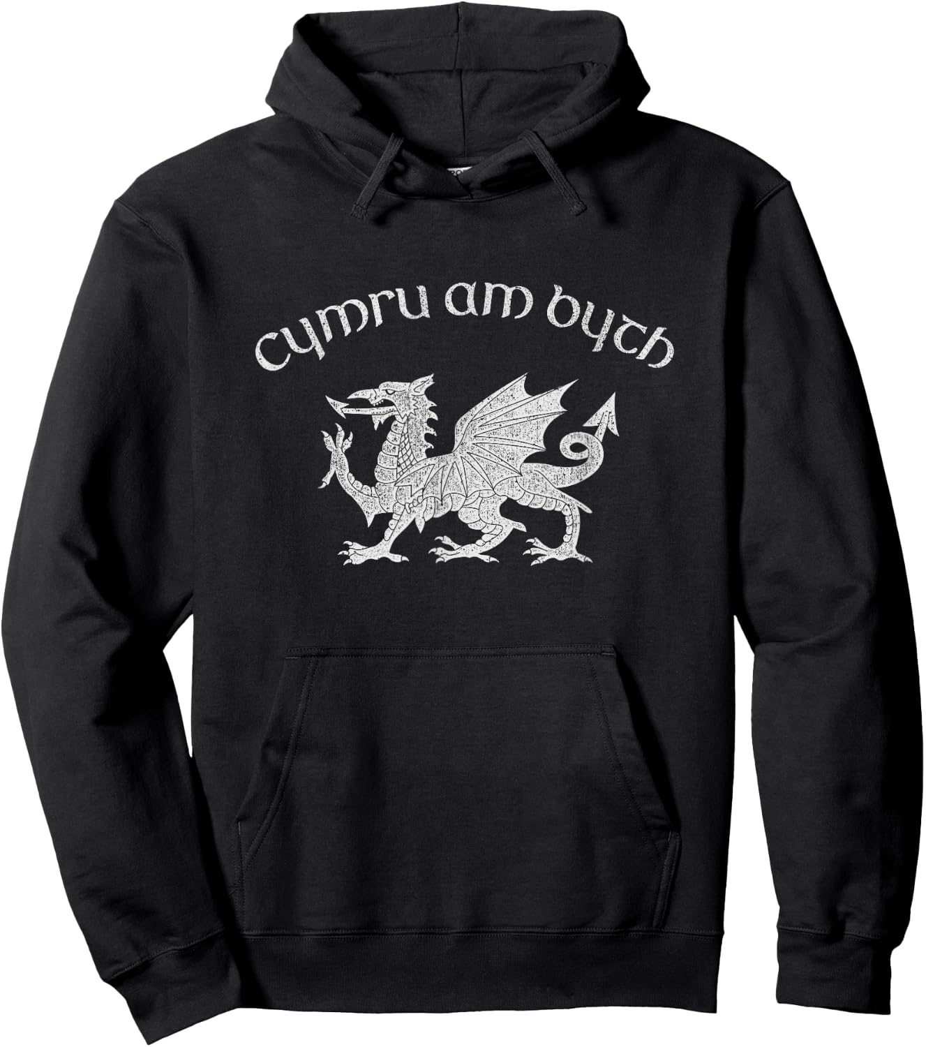 Wales, Red Welsh Dragon, Cymru Am Byth - Welsh Pride Hoodie - Hoodie | Black