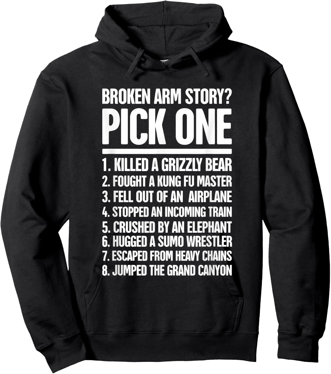Story - Funny Gift A Broken Arm Hoodie - Hoodie | Black