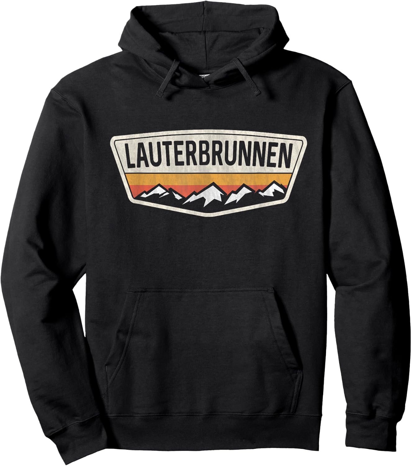 Lauterbrunnen Switzerland Shield - Lauterbrunnen Swiss Hoodie - Hoodie | Black