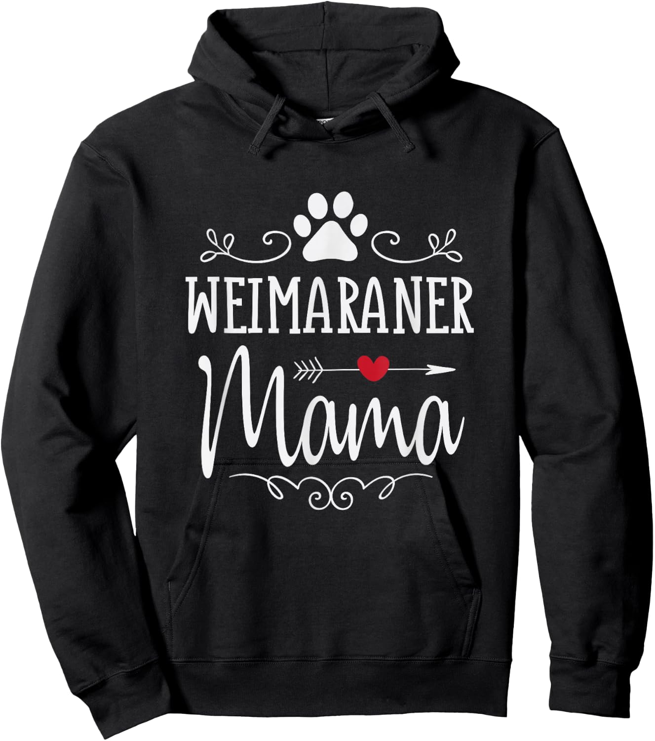 Weimaraner Mama - Funny Weimaraner Lover Shirt Gift Hoodie - Hoodie | Black