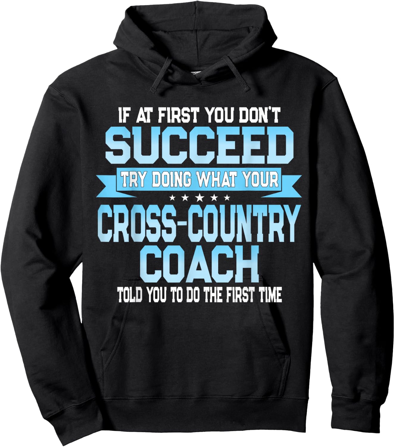 Fun Sport Coach Gift Funny Cross-Country Saying Hoodie - Hoodie | Black