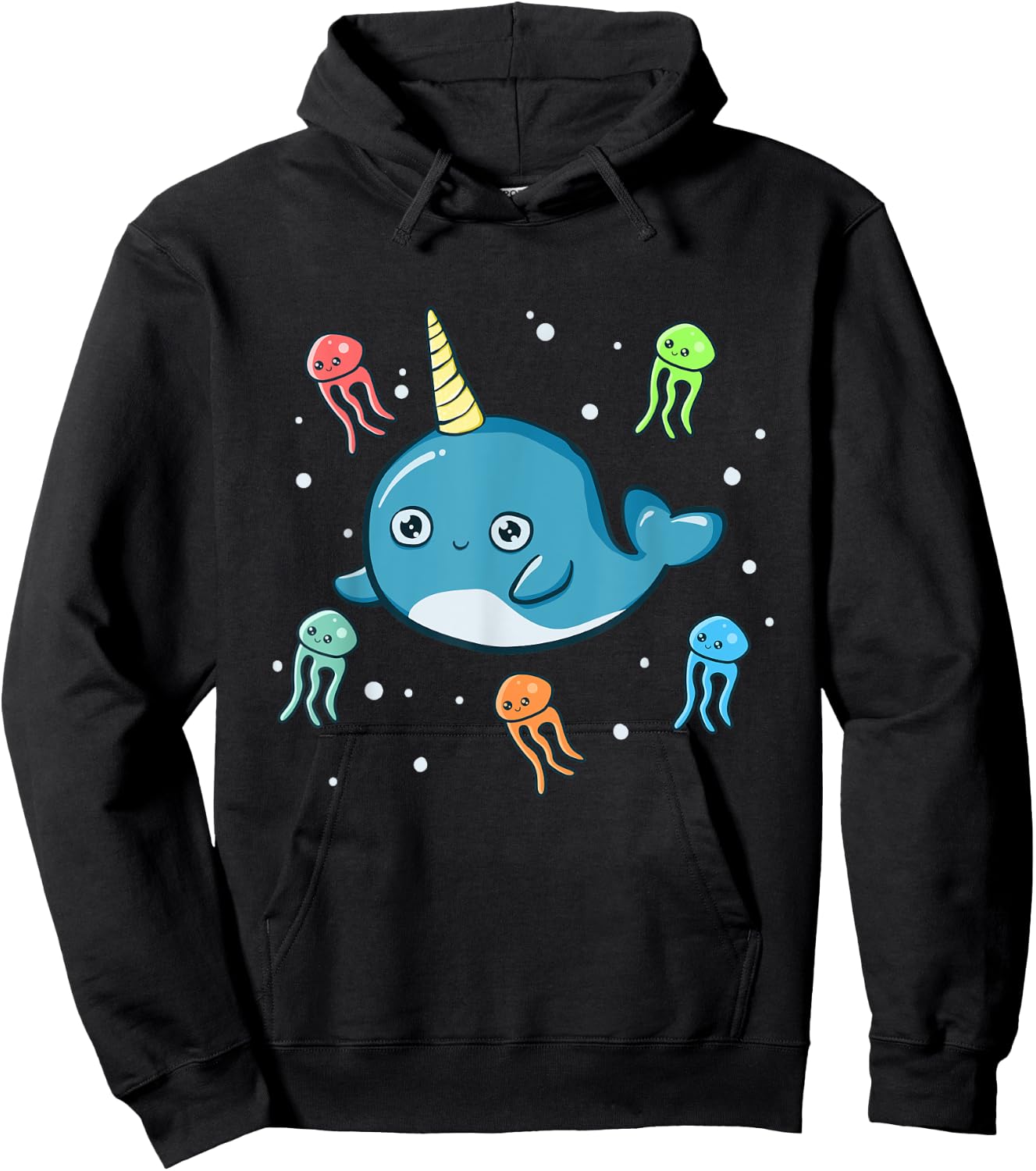 Narwhal Jelly Fish Shirt Unicorn of The Sea Jellyfish PJ Hoodie - Hoodie | Black
