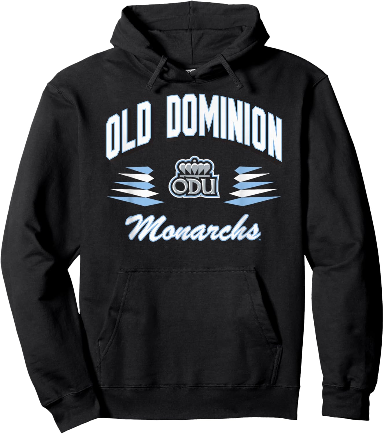 Old Dominion Monarchs Retro Diamond Navy Officially Licensed Hoodie - Hoodie | Black