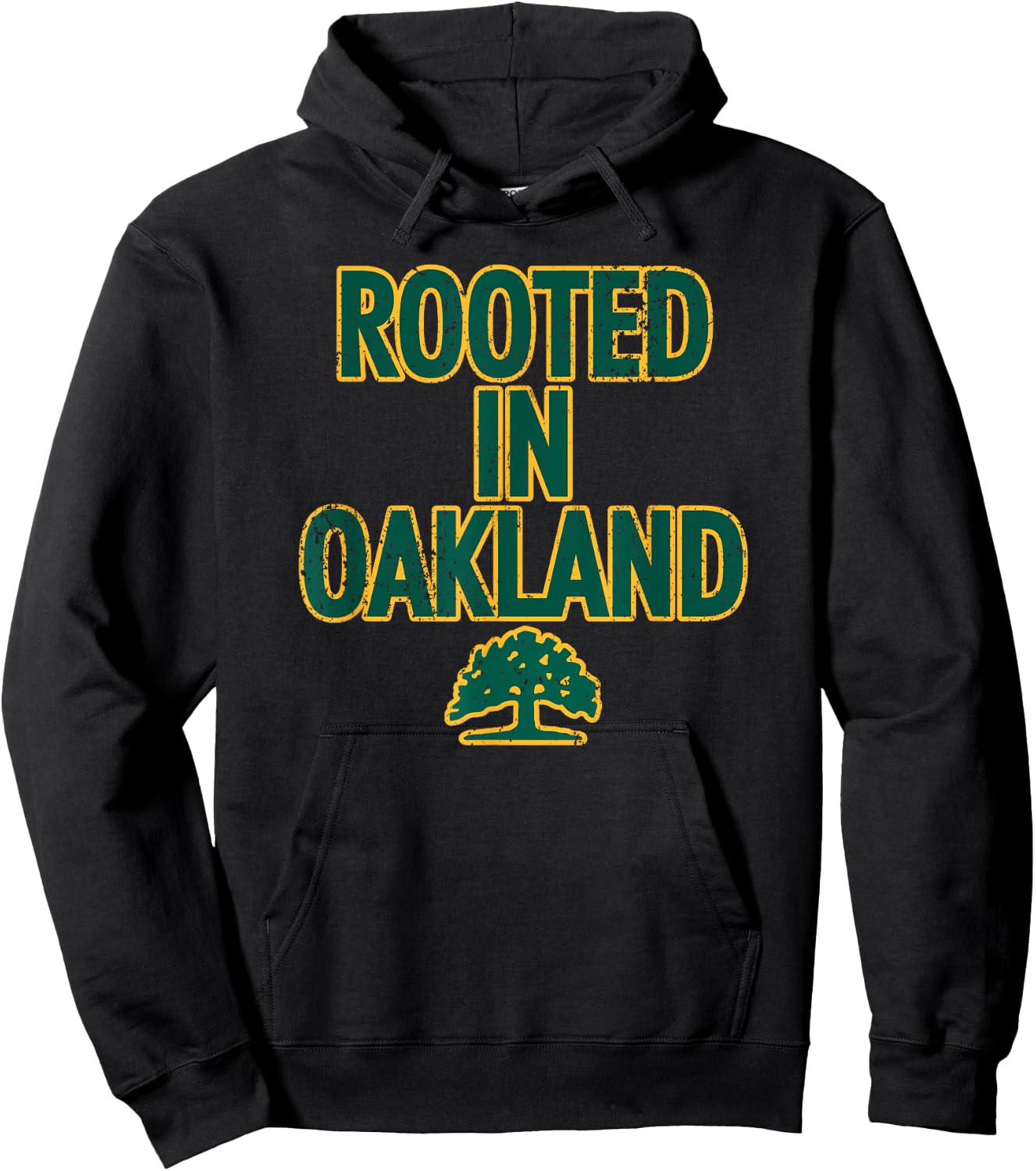 1852 OAK Oakland Tree - Adults, Kids - Black - Short Sleeve - - Classic Fit - Polyester - Machine Wash Hoodie - Hoodie | Black