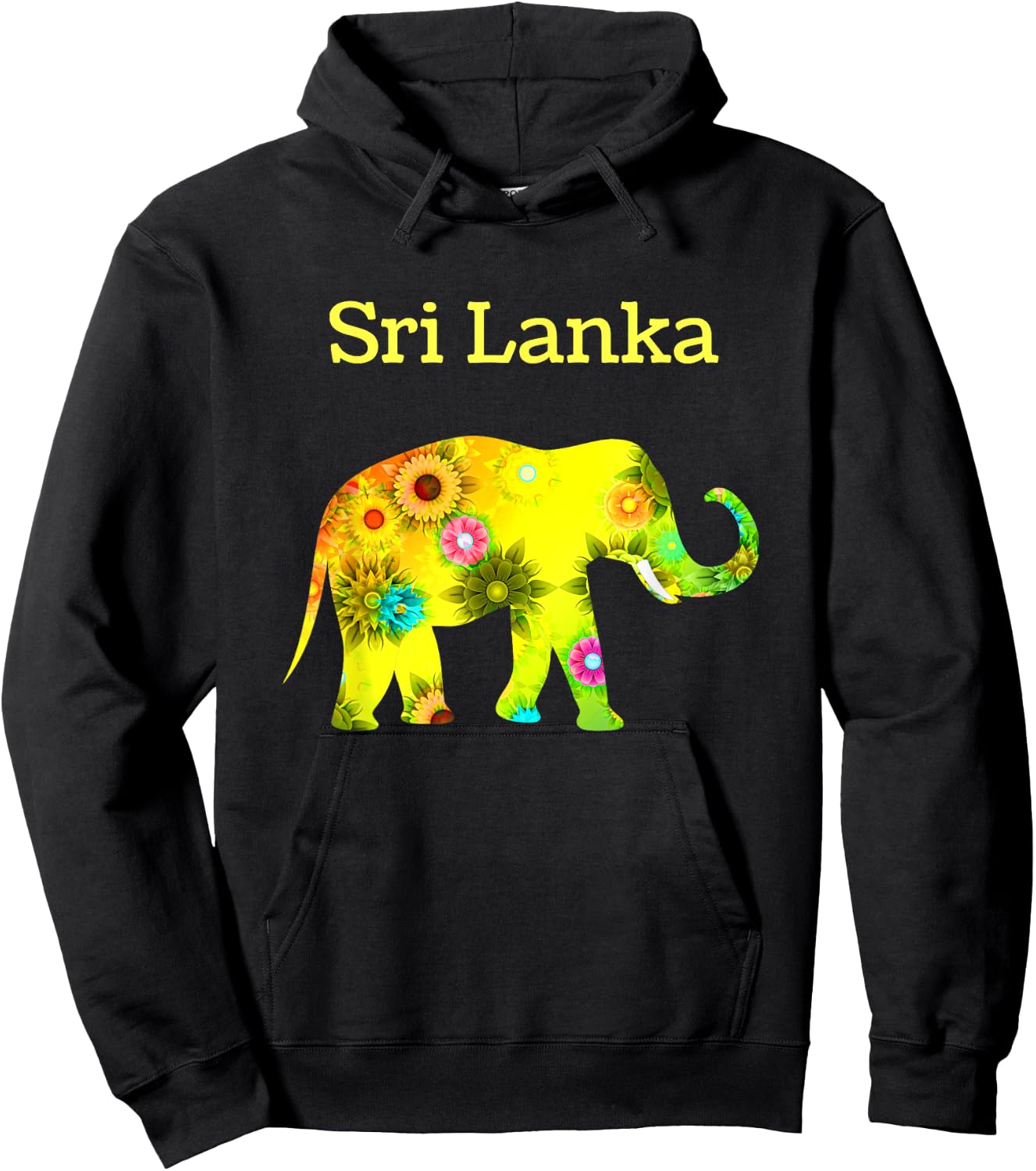 Sri Lanka Elephant Hoodie - Hoodie | Black