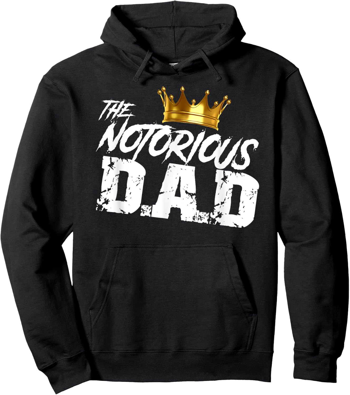 Old School Funny Hip Hop Fathers Day Notorious Dad Hoodie - Hoodie | Black