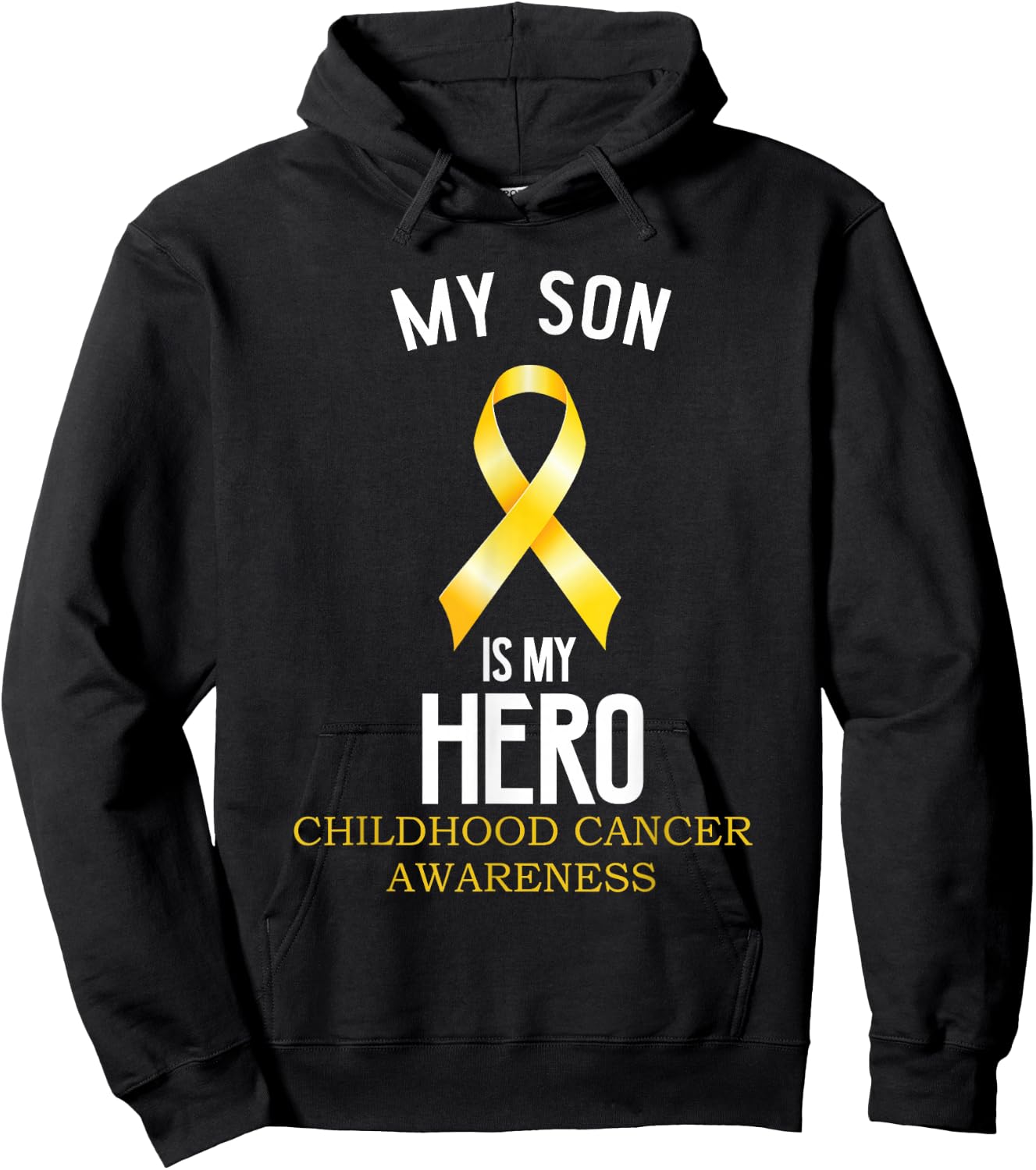 Childhood cancer awareness My Son is my hero Hoodie - Hoodie | Black
