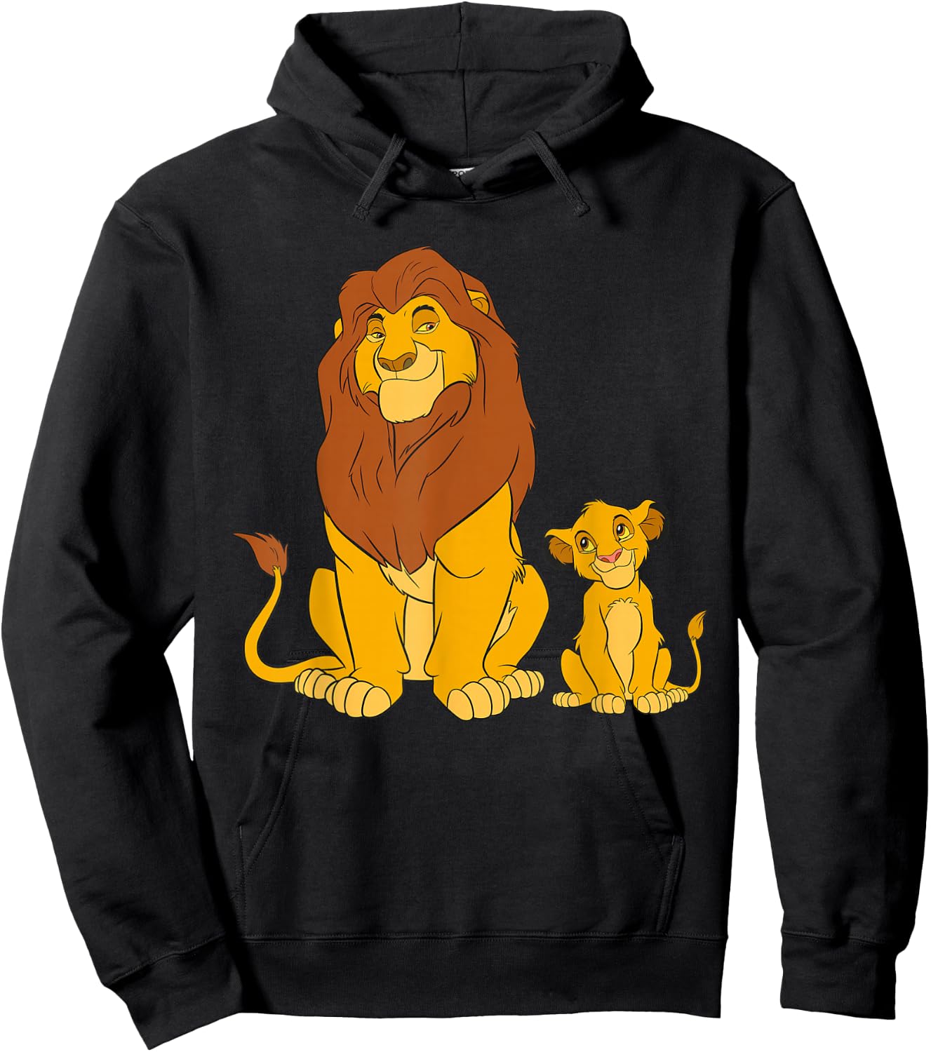 Disney The Lion King Young Simba and Mufasa Hoodie - Hoodie | Black