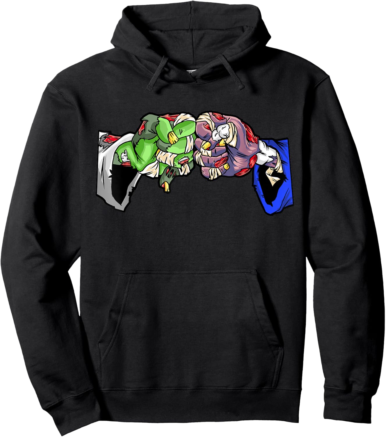 Jiu Jitsu Gift MMA Zombie Fist Bump Roll Halloween BJJ Hoodie - Hoodie | Black