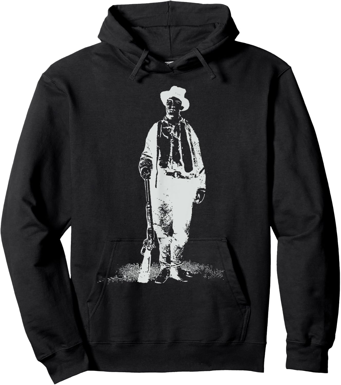 Billy the Kid Gunslinger Design Vintage Historical West Hoodie - Hoodie | Black