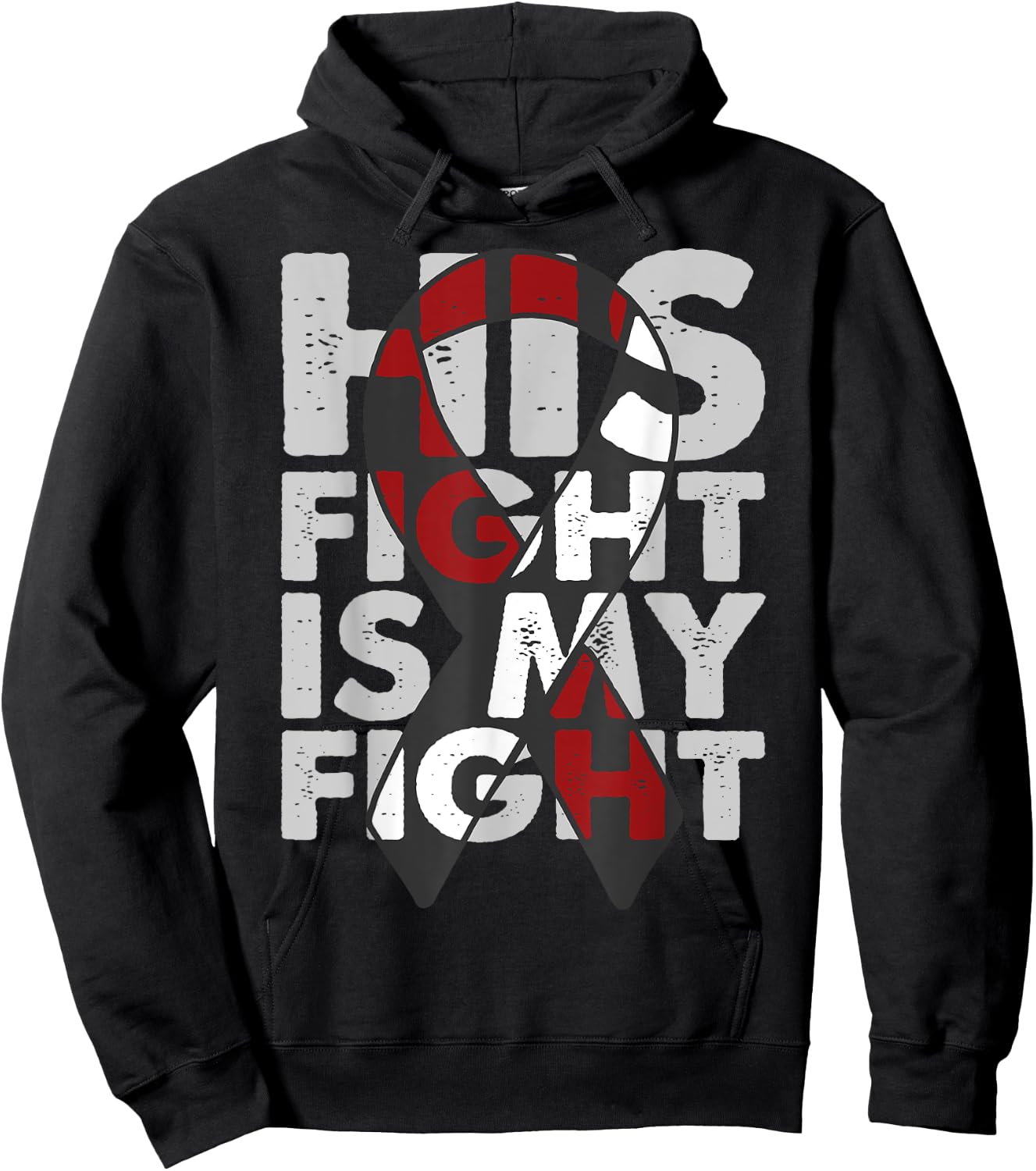 Laryngeal Cancer His Fight Is My Fight Awareness Hoodie - Hoodie | Black