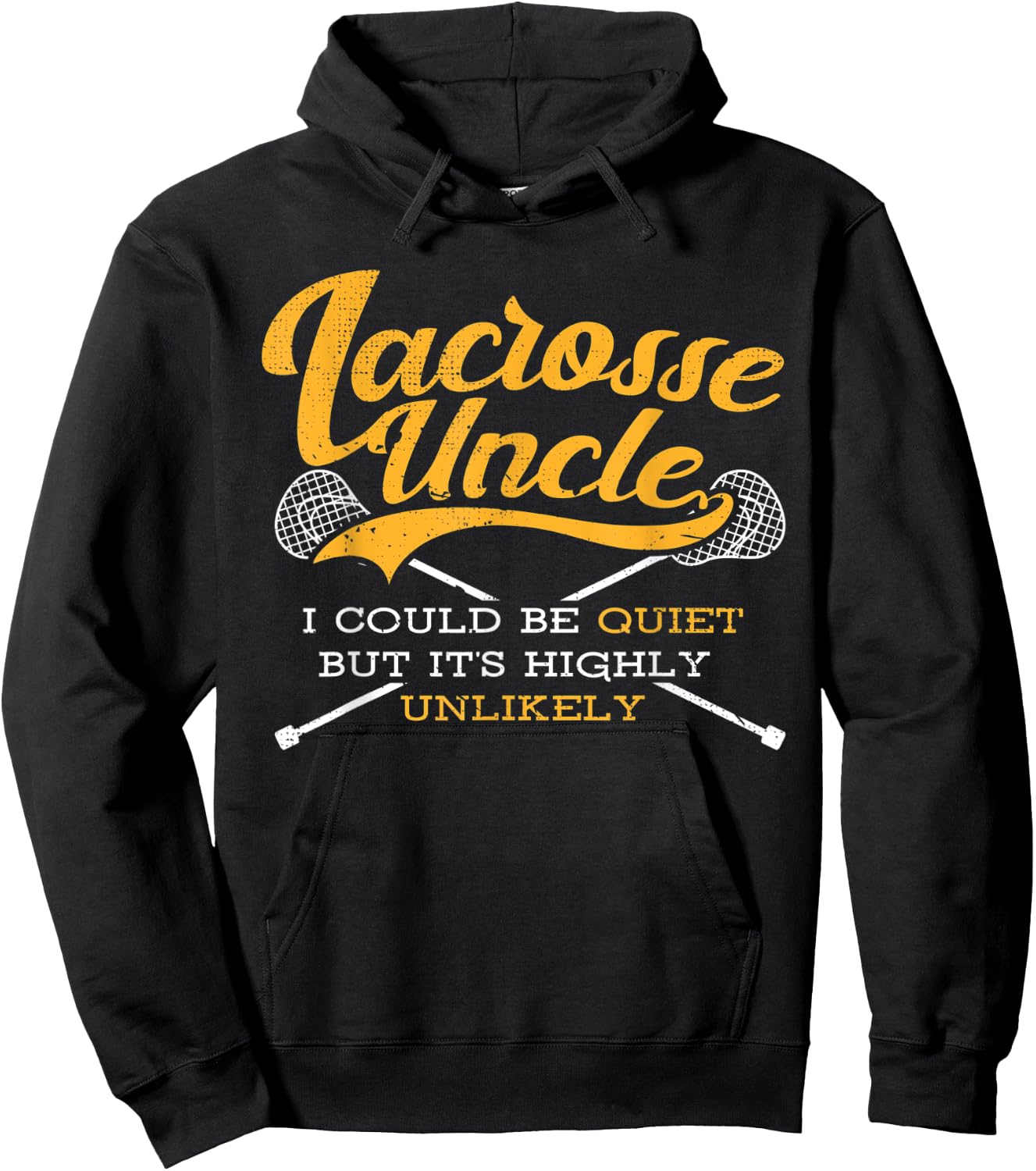 I Love Lacrosse Uncle Team Player Lax Is Life Sports Lover Hoodie - Hoodie | Black