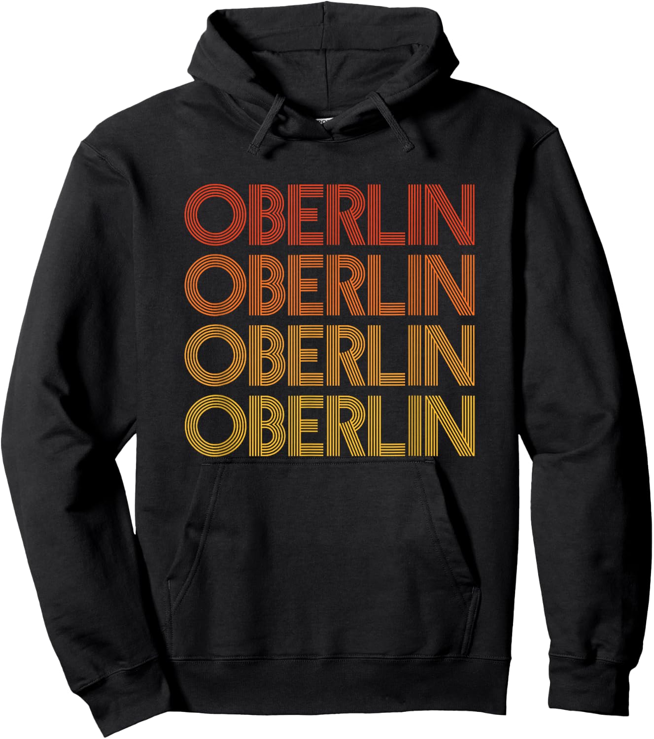 Oberlin, Ohio - Retro Vintage T Shirt Hoodie - Hoodie | Black