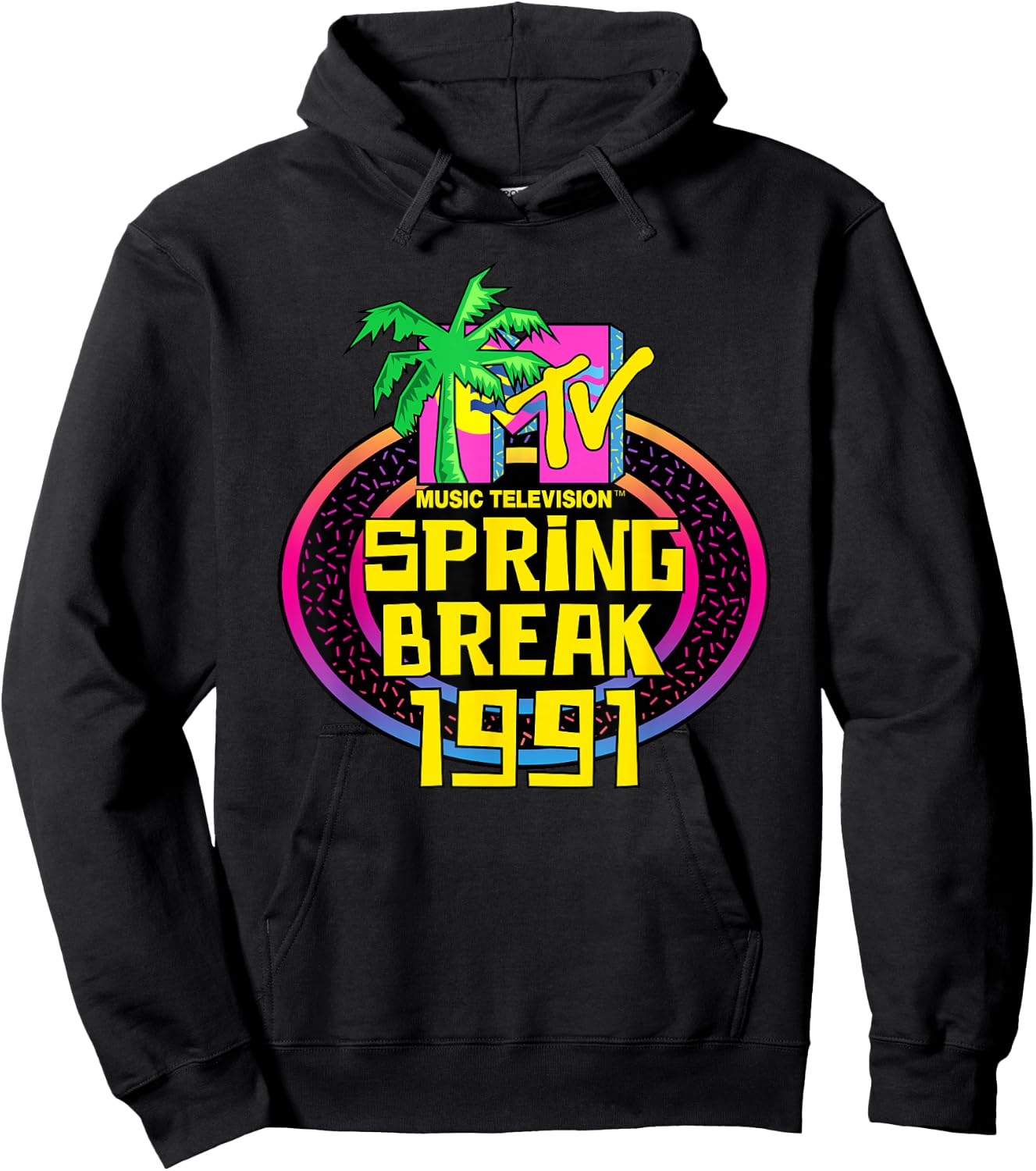 MTV Spring Break 1991 Classic Logo Hoodie - Hoodie | Black