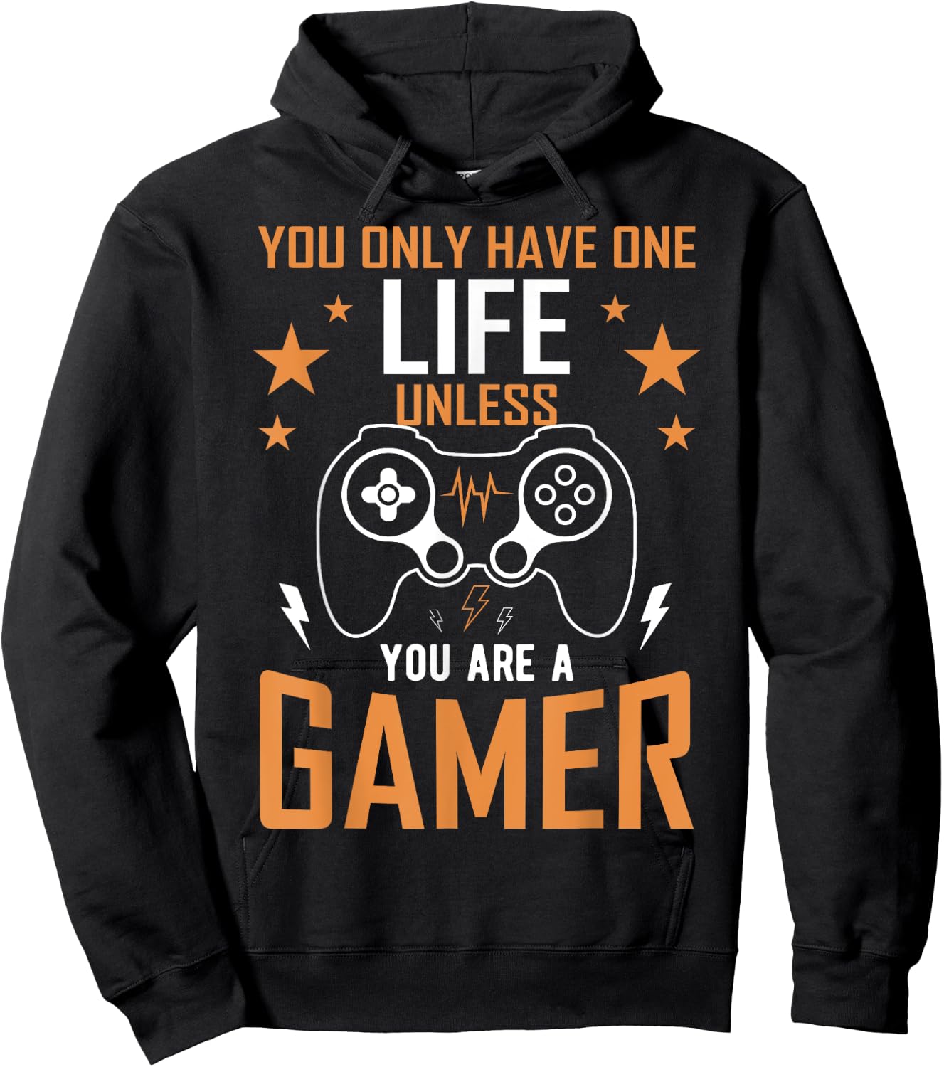 One Life Unless You’re a Gamer - Gaming Design Hoodie - Hoodie | Black
