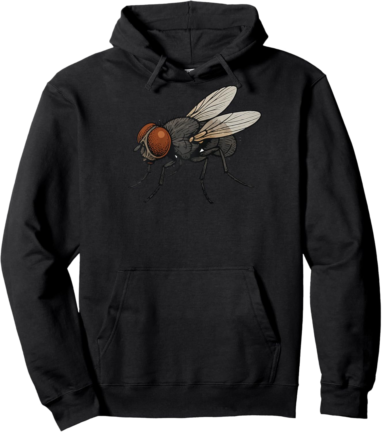 Fly Common House Fly Insect Costume Biology Raglan Baseball Hoodie - Hoodie | Black
