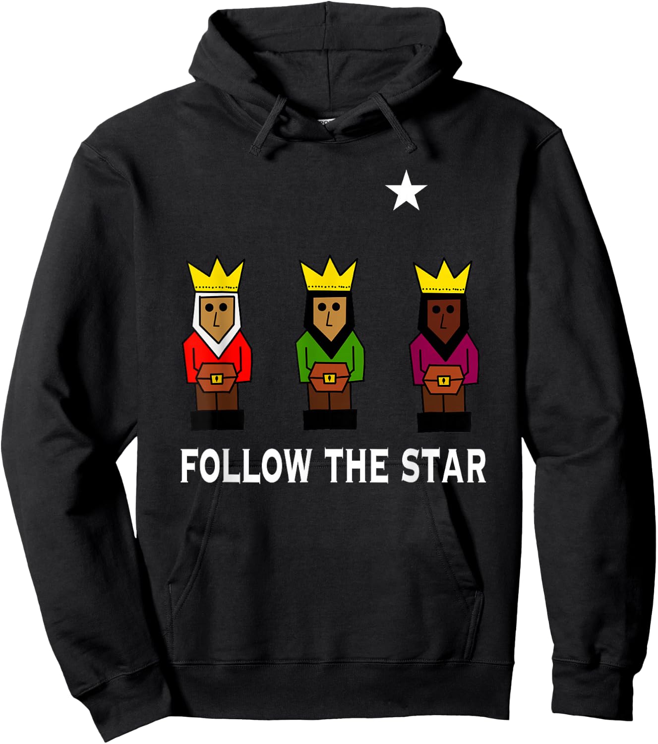 Follow the star tres reyes magos Hoodie - Hoodie | Black