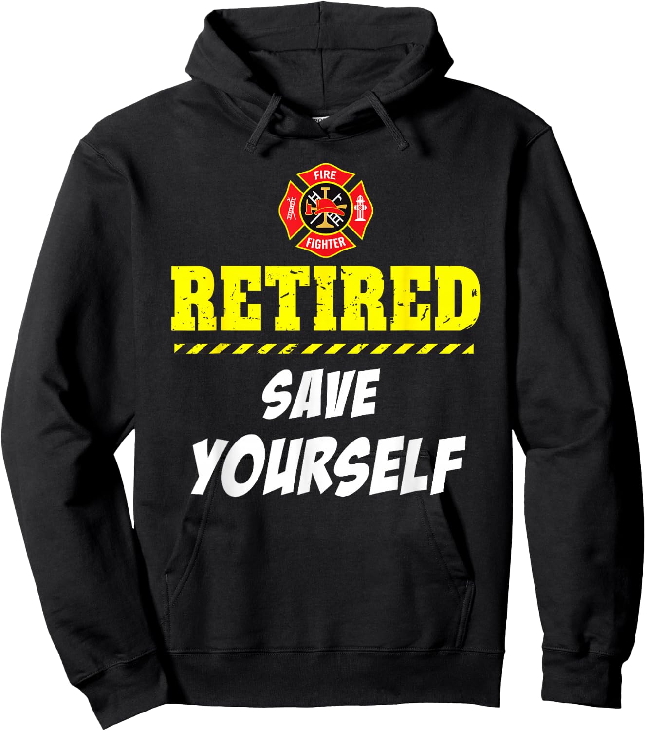 Firefighter Funny Retirement T Shirt Gifts & Women Hoodie - Hoodie | Black