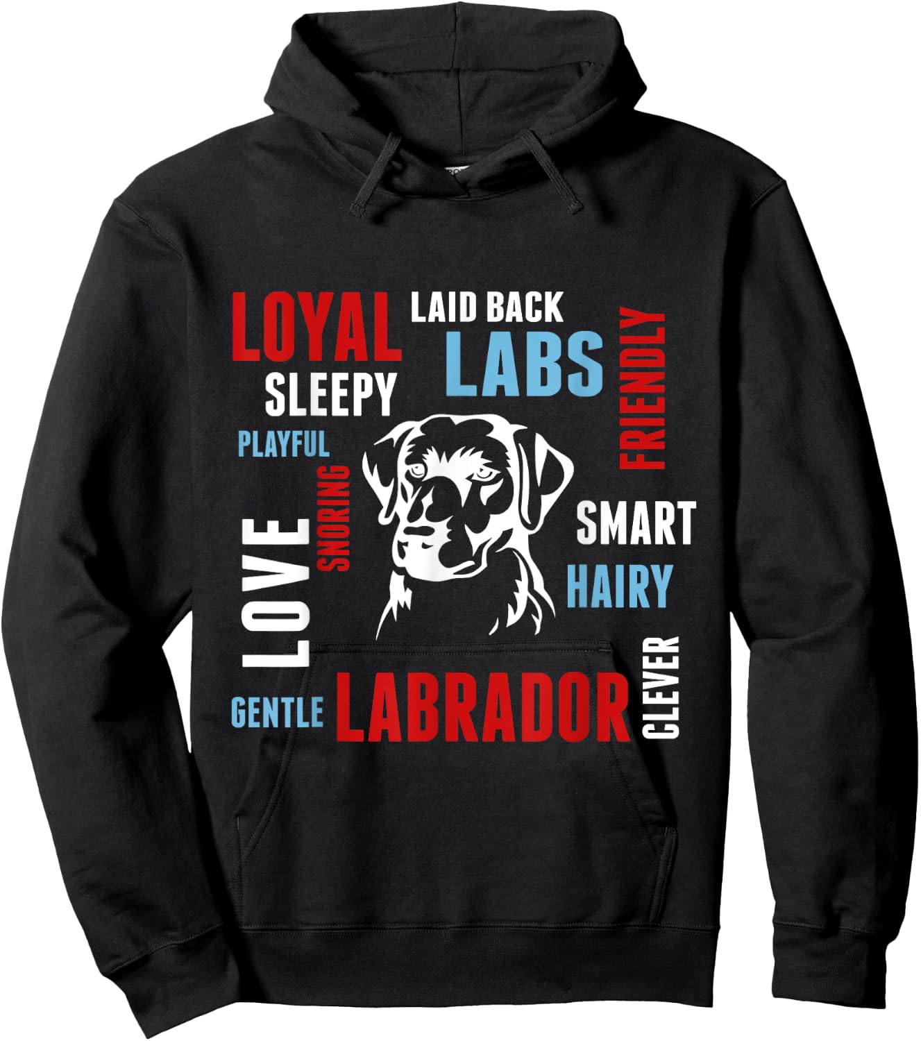 I Love My Loyal Lab - Cute Labrador Dog Shirt Hoodie - Hoodie | Black