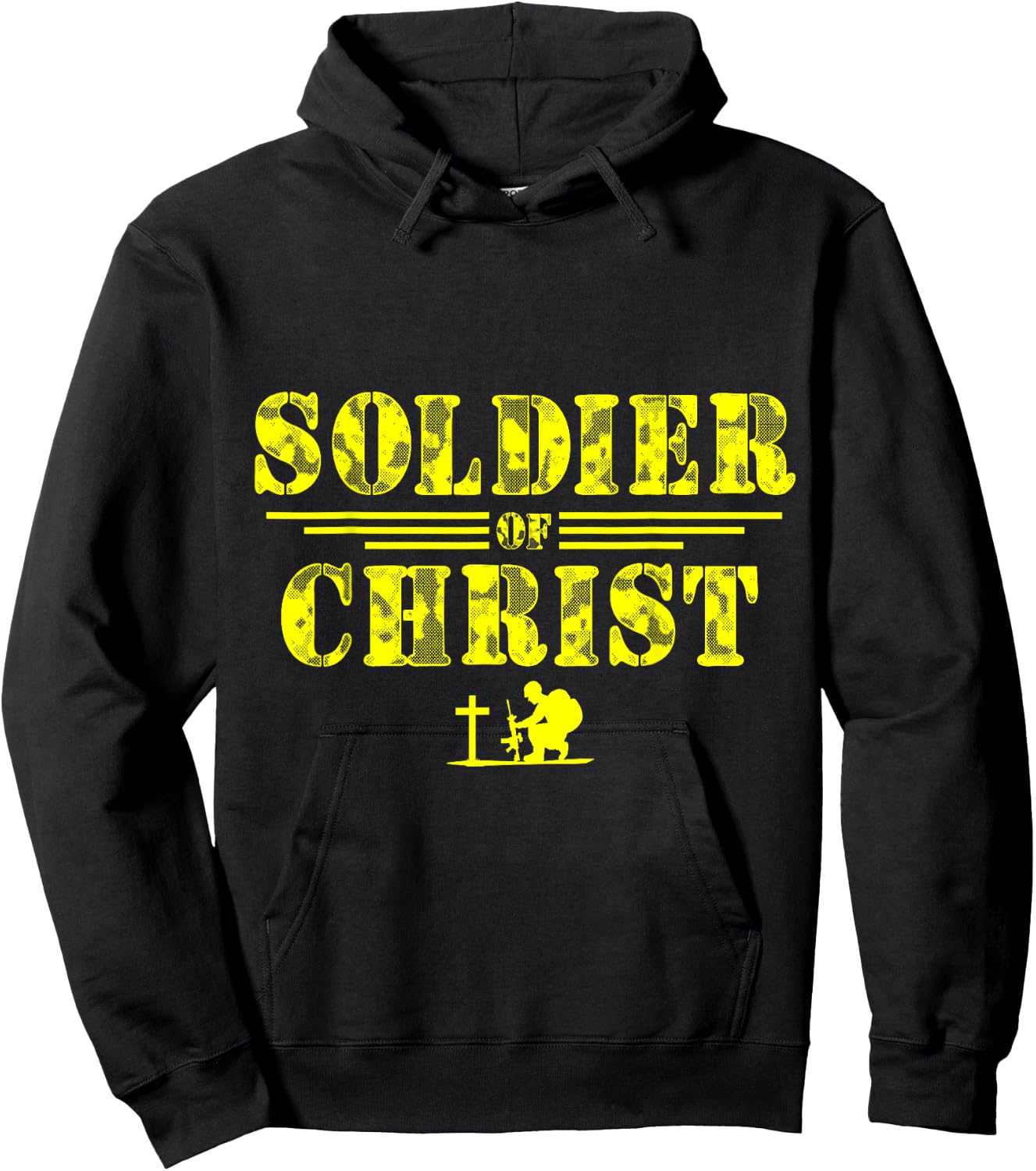 Soldier of Christ Faith-Based | Christian Graphic Hoodie - Hoodie | Black