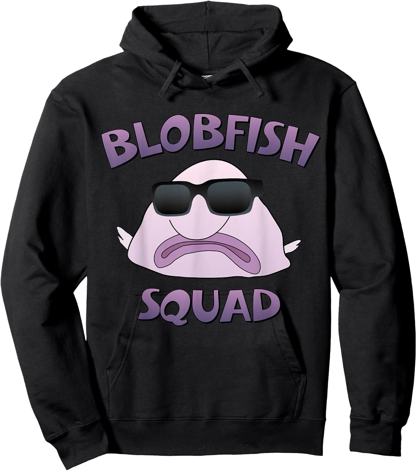 BLOBFISH SQUAD SUNGLASSES , Funny Blob Fish Shirt Hoodie - Hoodie | Black
