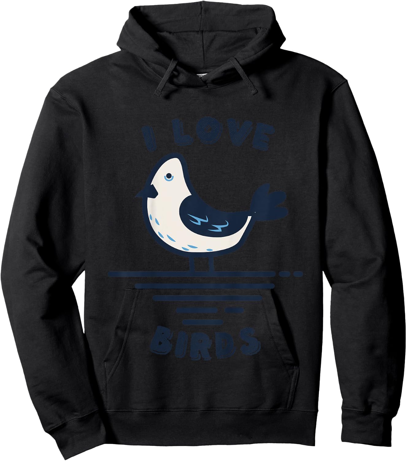 I Love Birds Hoodie - Hoodie | Black
